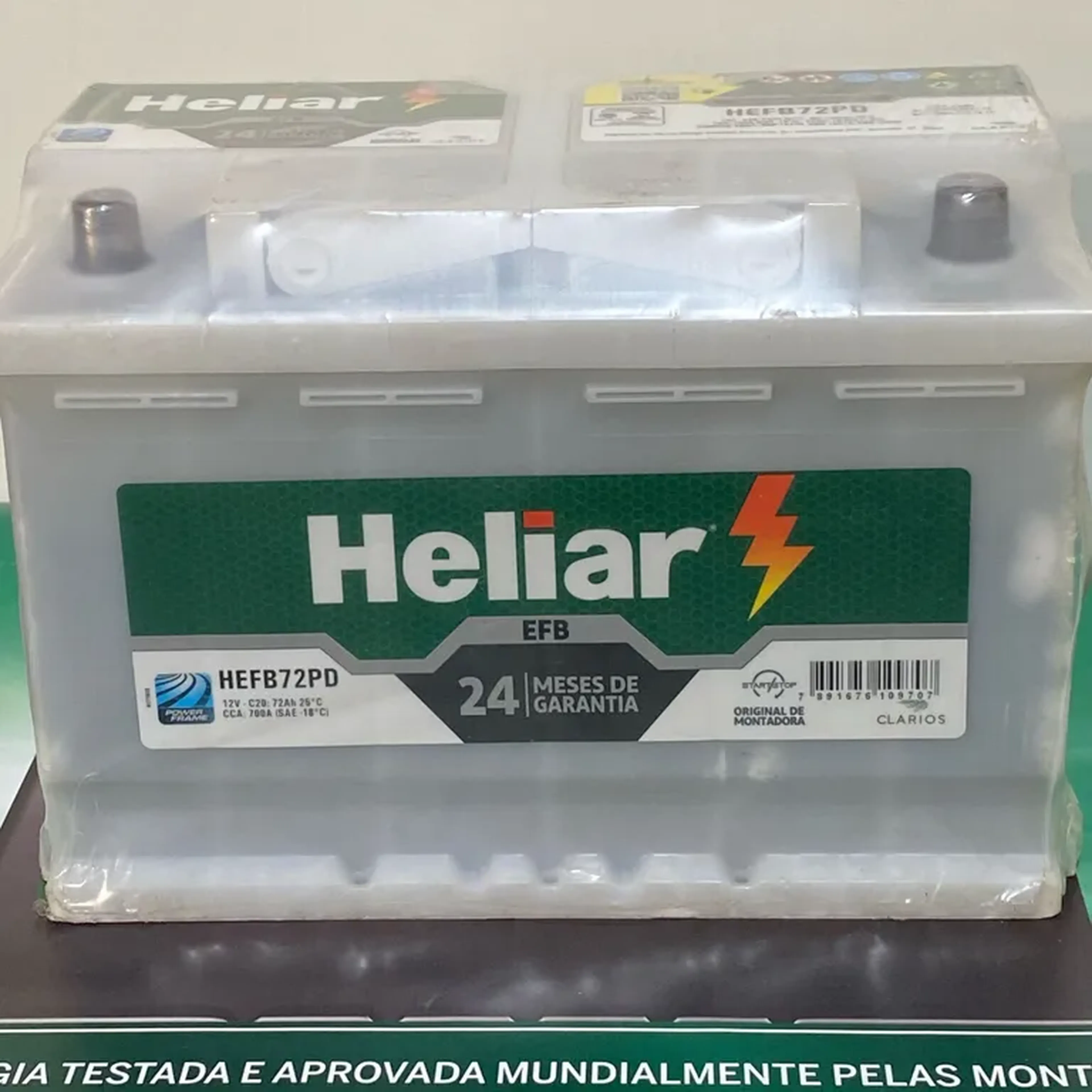 Heliar EFB 12v 72 Ah 700A - automotiva ST STP - Garantia 24meses imagem