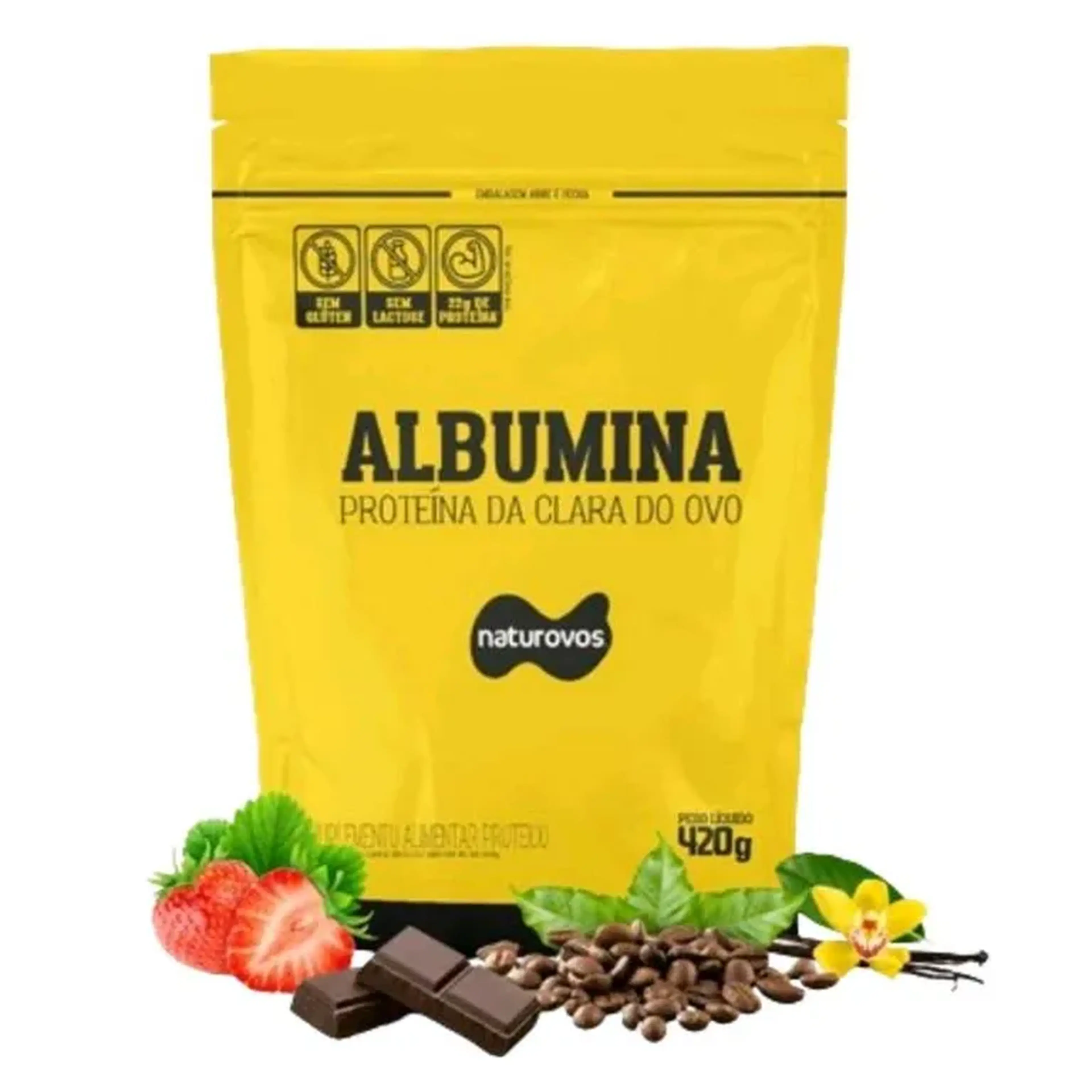 Albumina Naturovos 420g Sem Lactose imagem