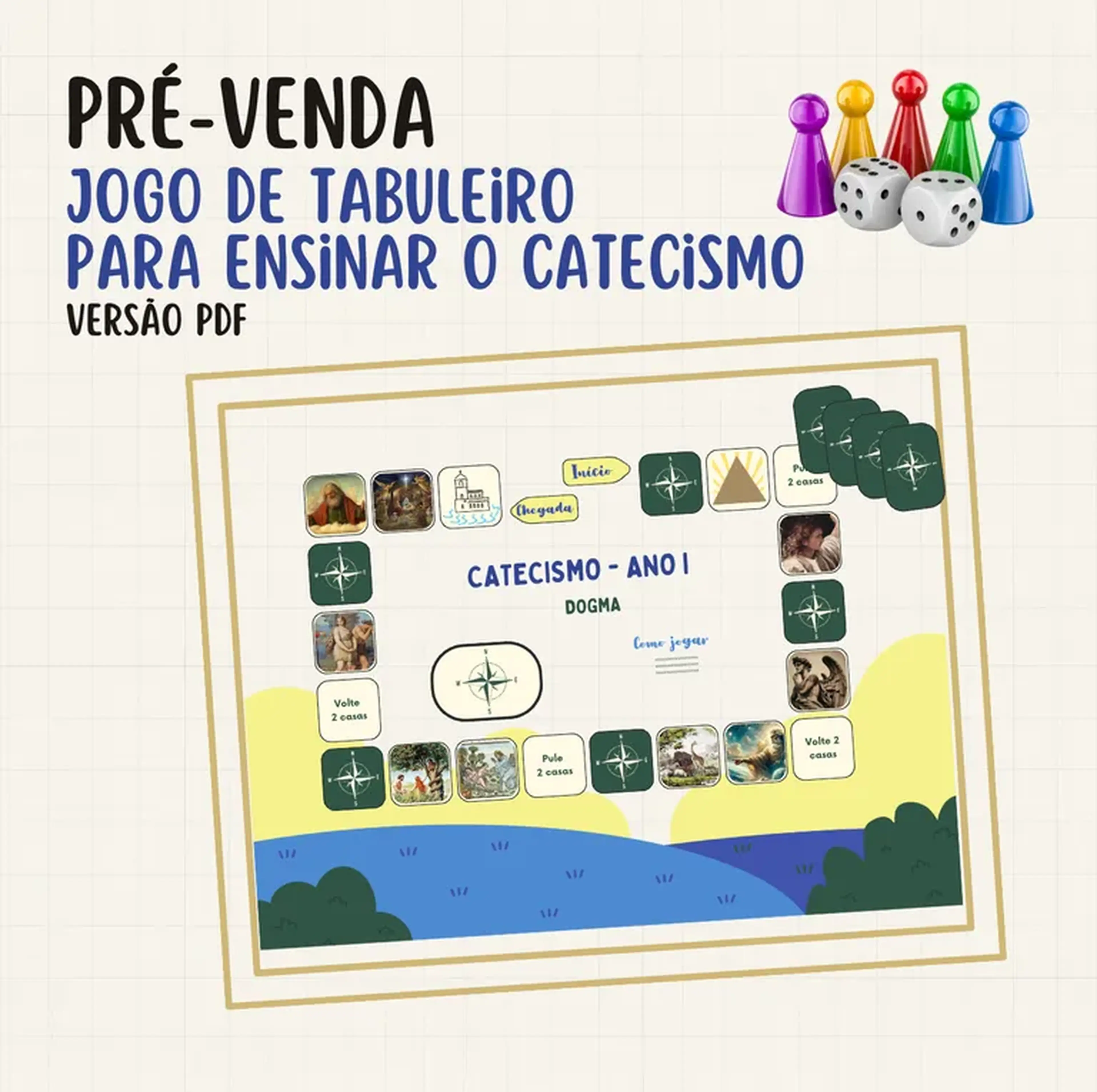 Jogo de Tabuleiro para Ensinar o Catecismo (PDF) imagem
