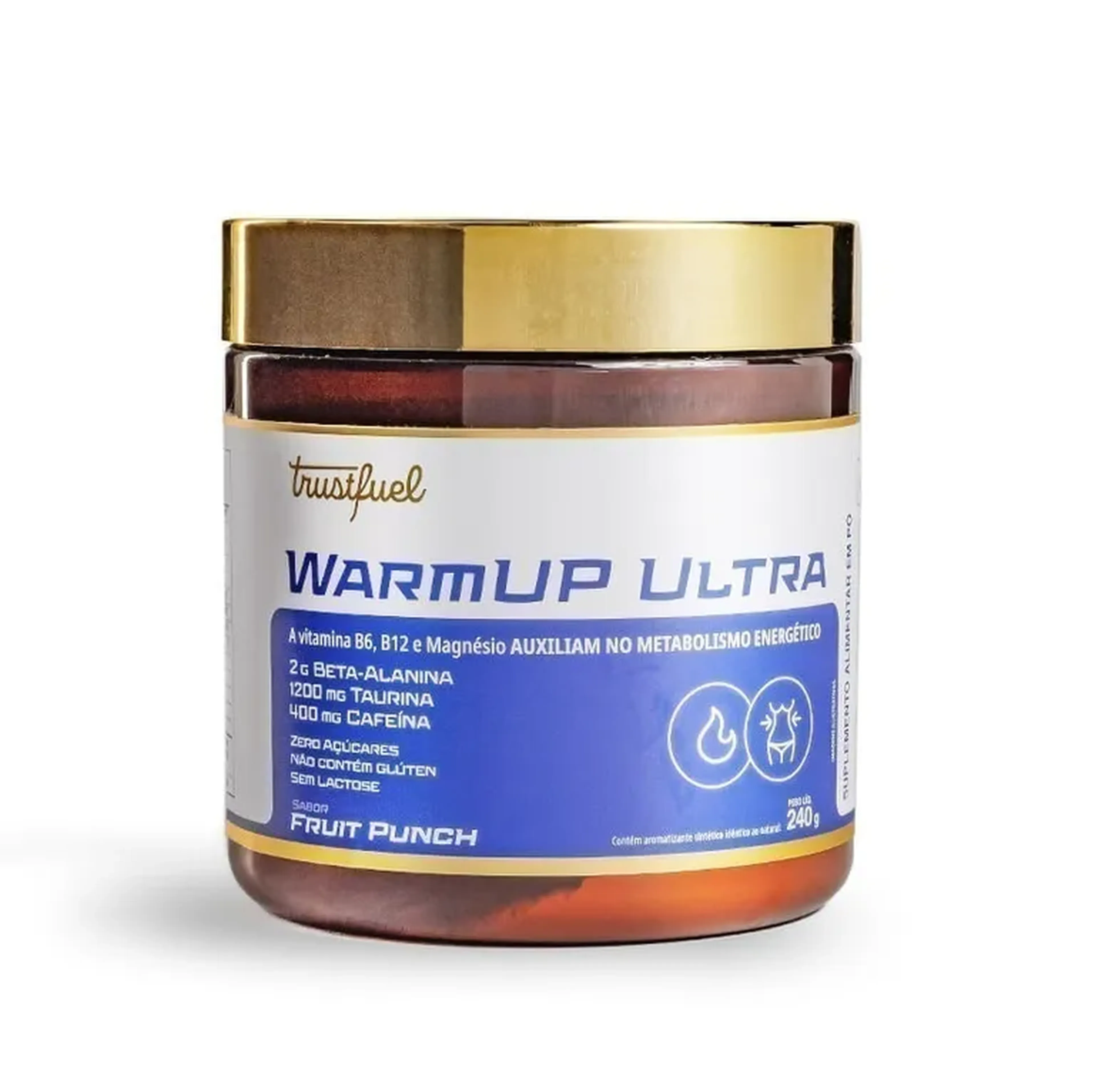 WARM UP ULTRA - PRÉ-TREINO e METABOLISMO - FRUIT PUNCH - 240G imagem