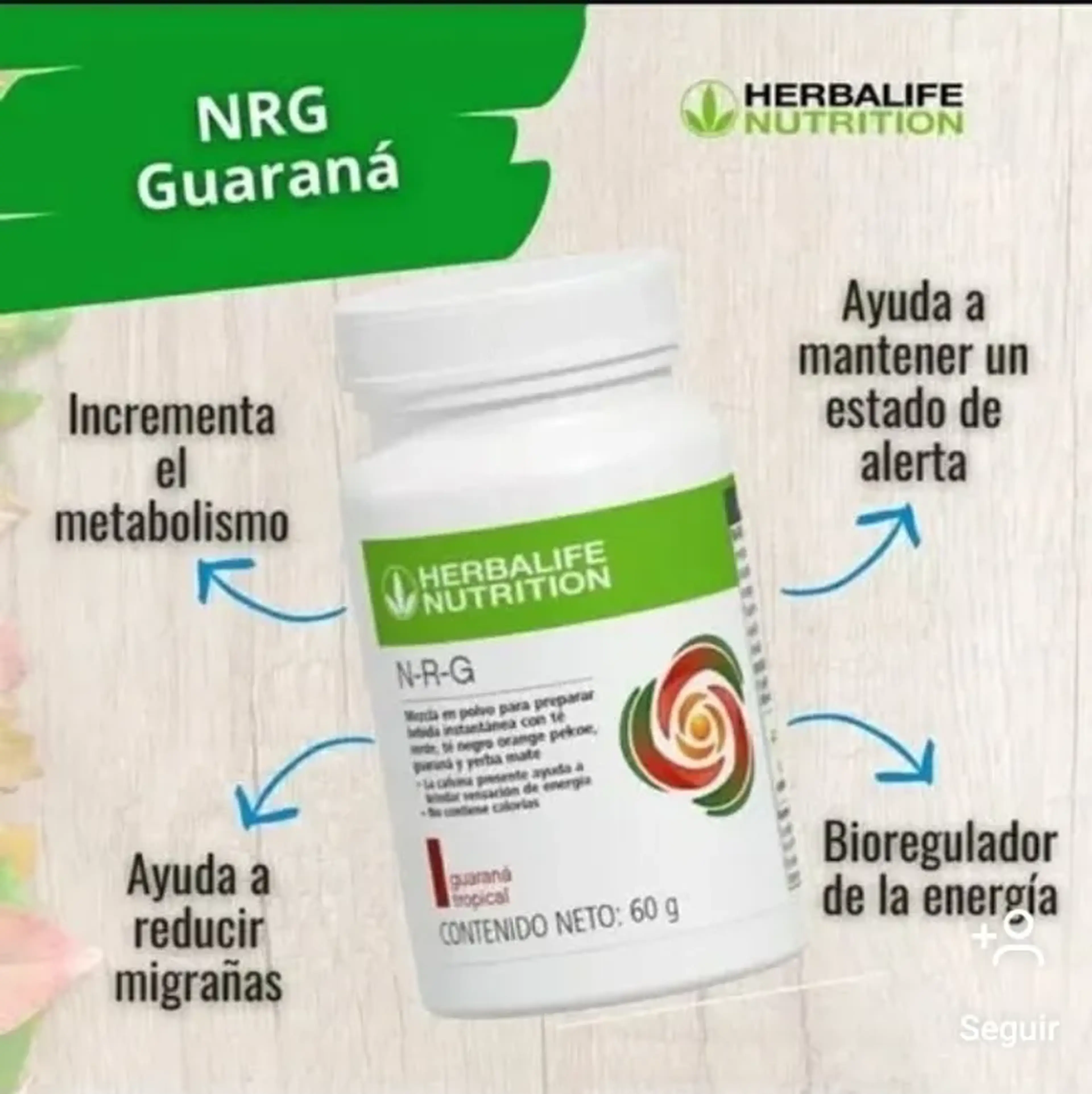 NRG GUARANÁ ENERGÉTICO HERBALIFE imagem