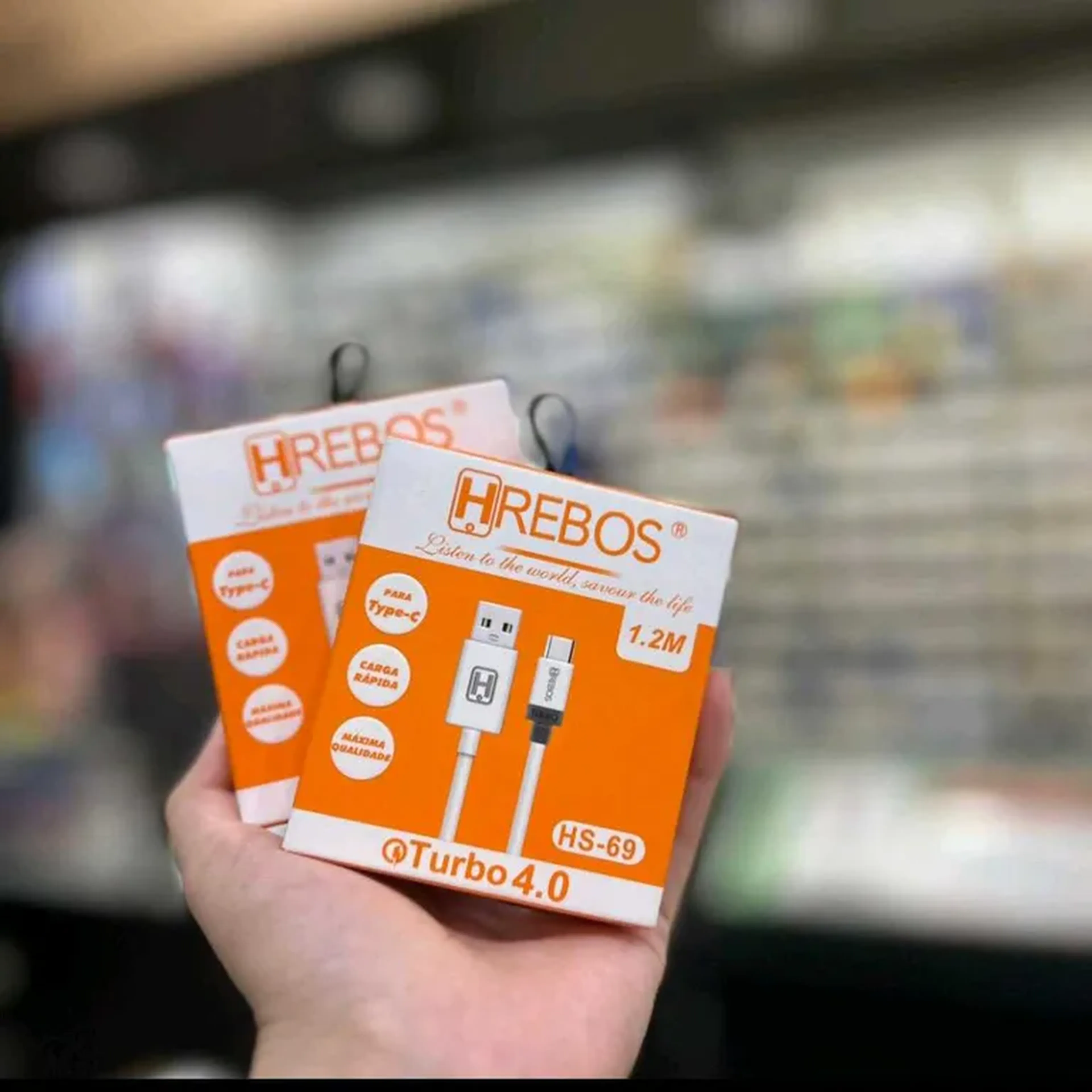 Cabo USB V8 Hrebos imagem