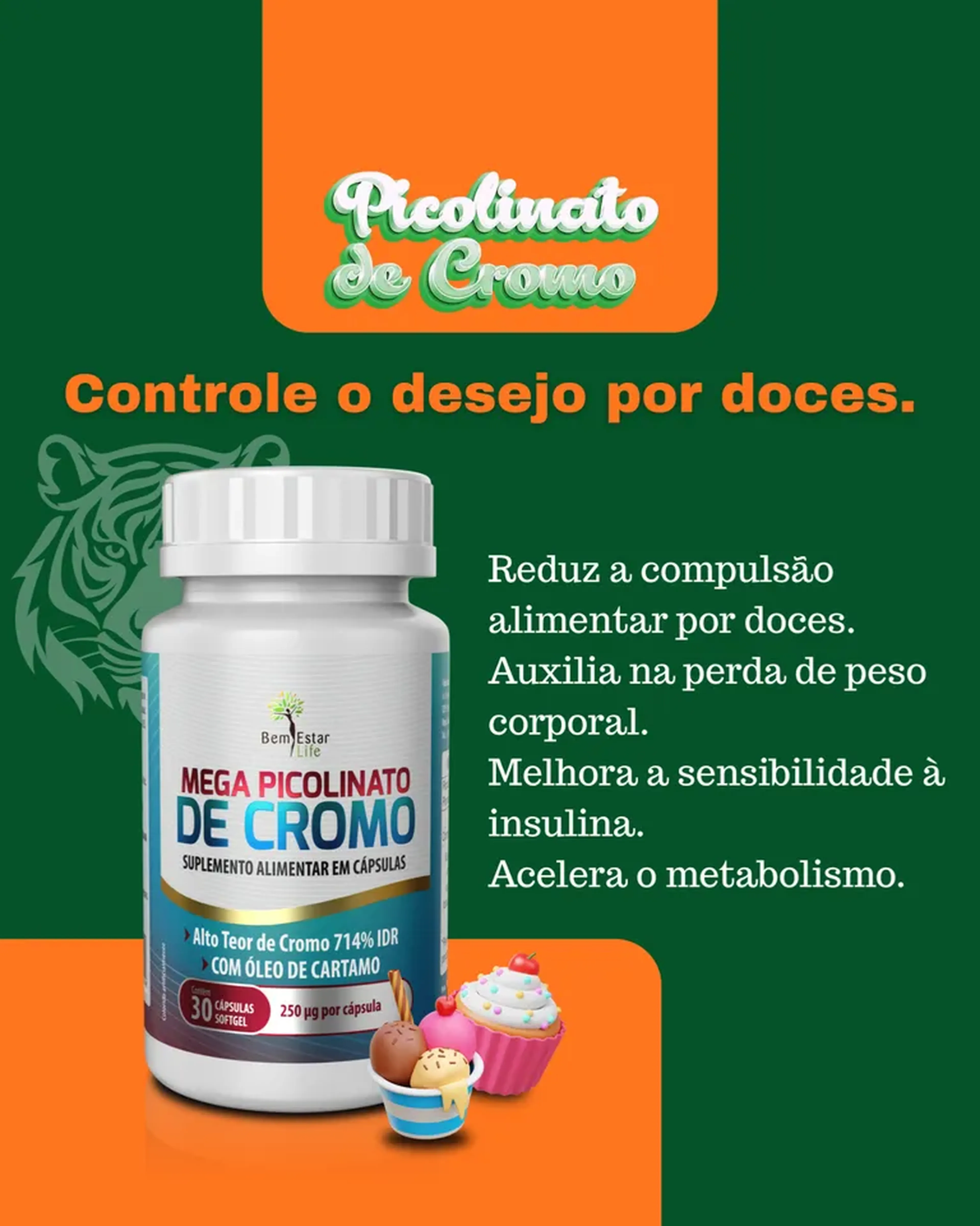 Mega Picolinato de Cromo imagem