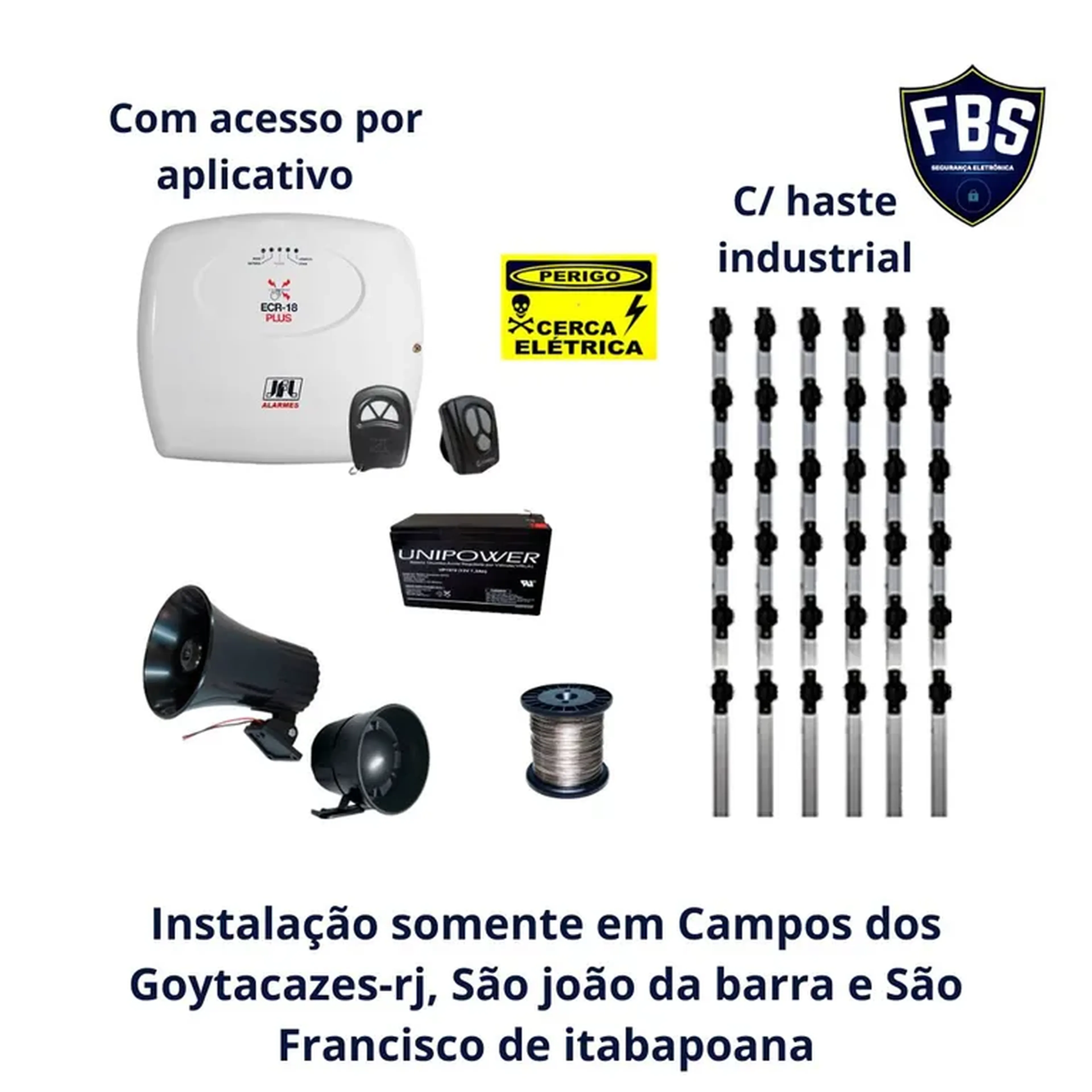 Kit cerca elétrica jfl industrial até 30 metros imagem