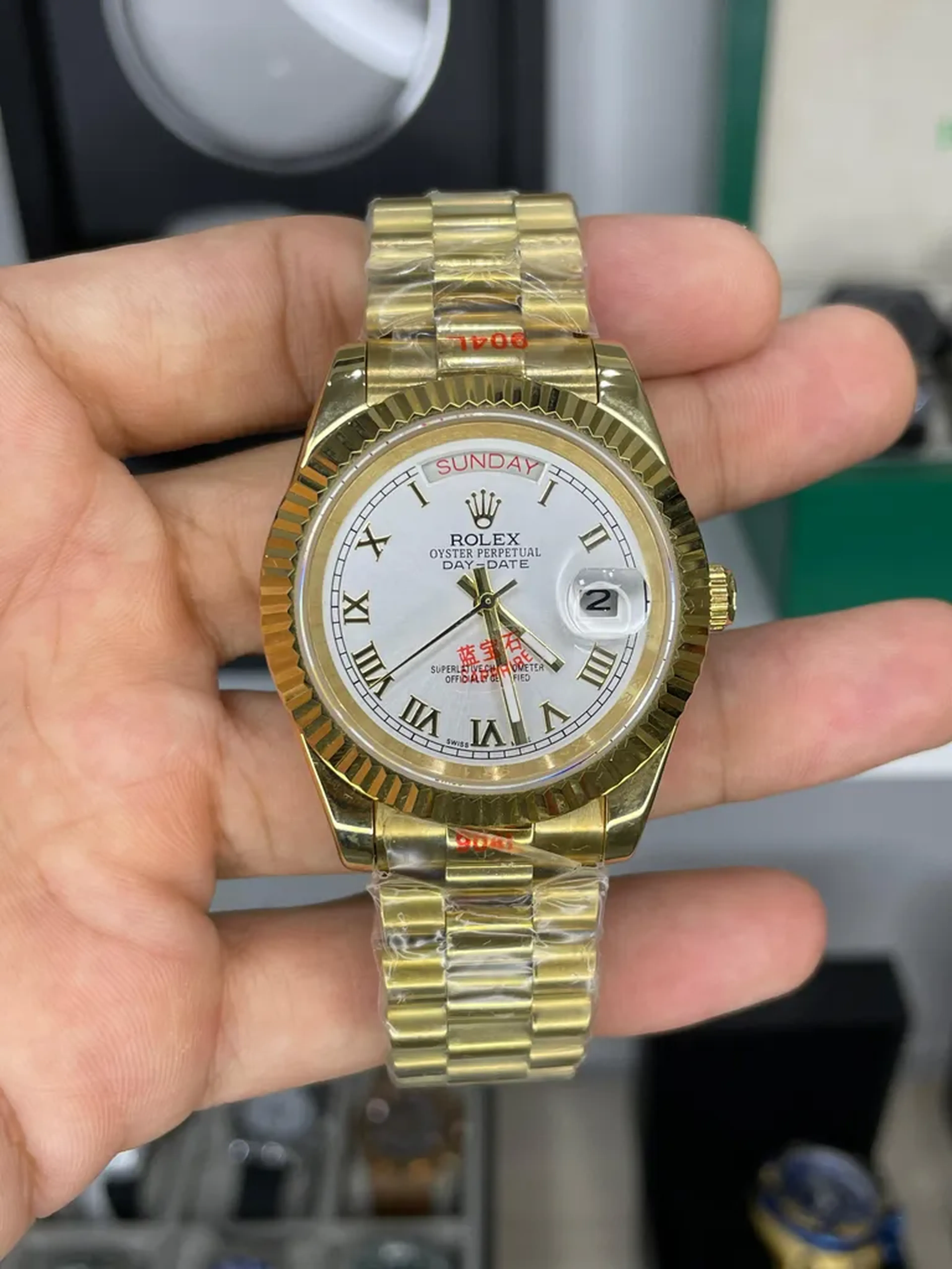 Relógio Rolex DayDate Com Pulseira Presidente imagem