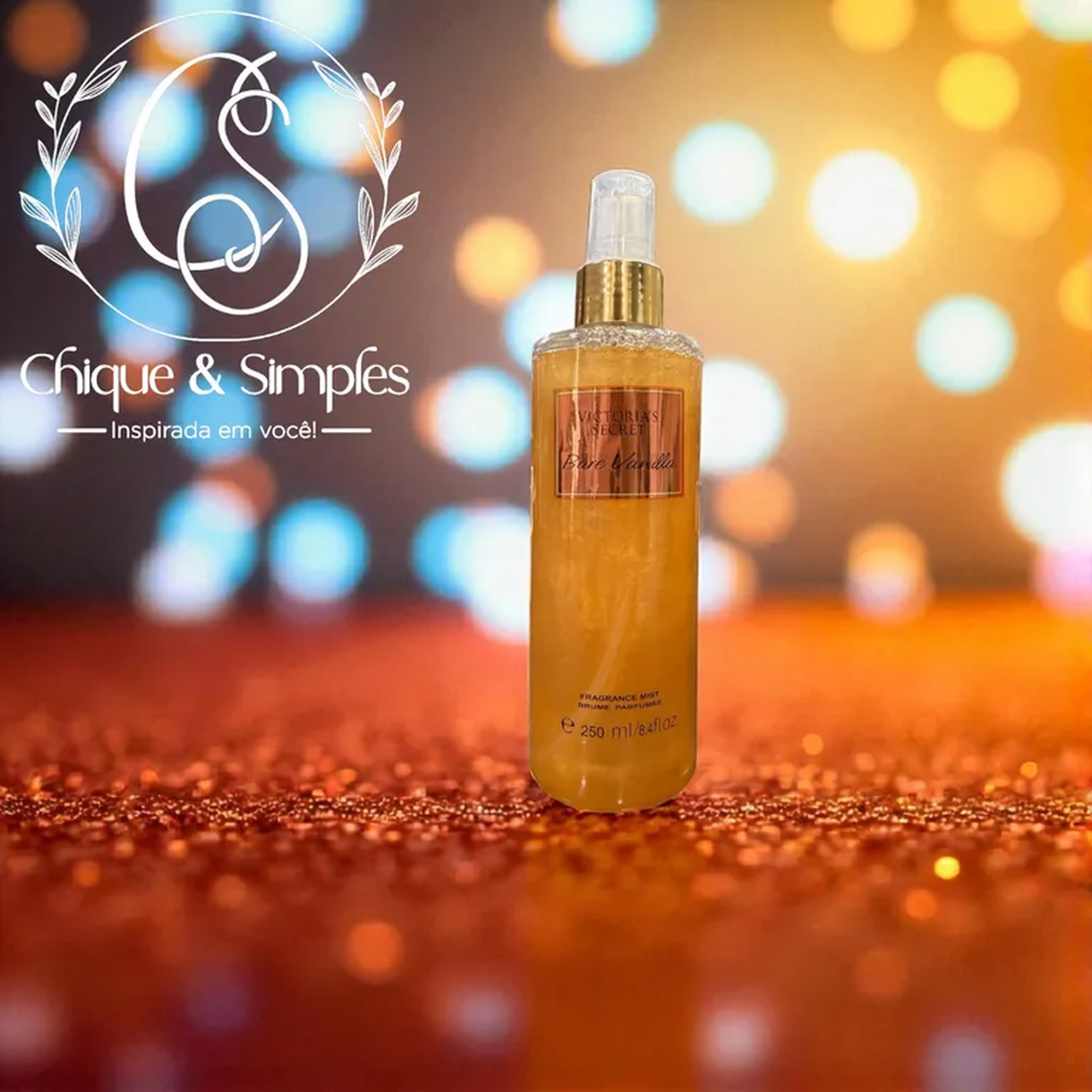 Body Splash Victoria Secrets com Glitter Baré Vanilla imagem