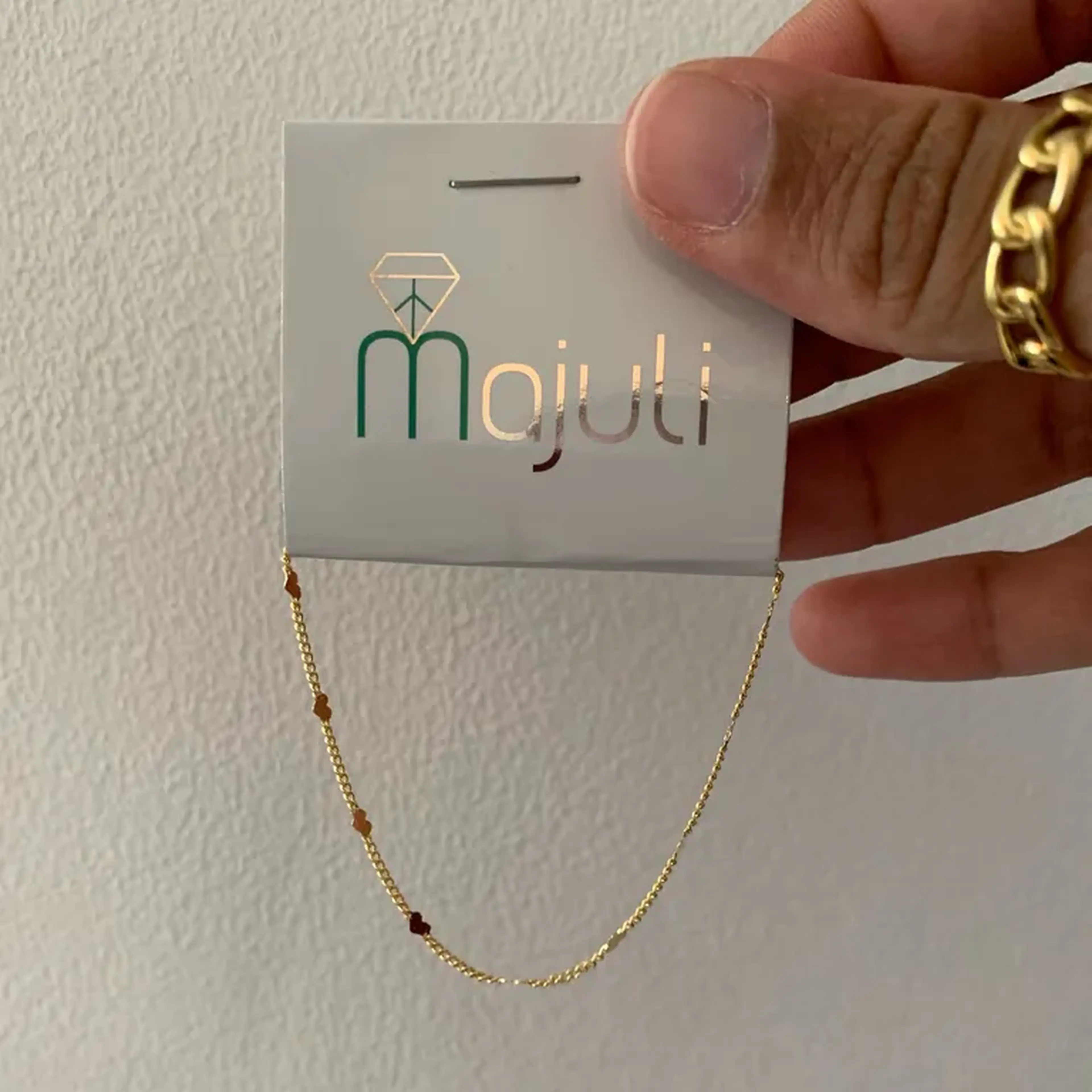 Pulseira infantil de coração imagem