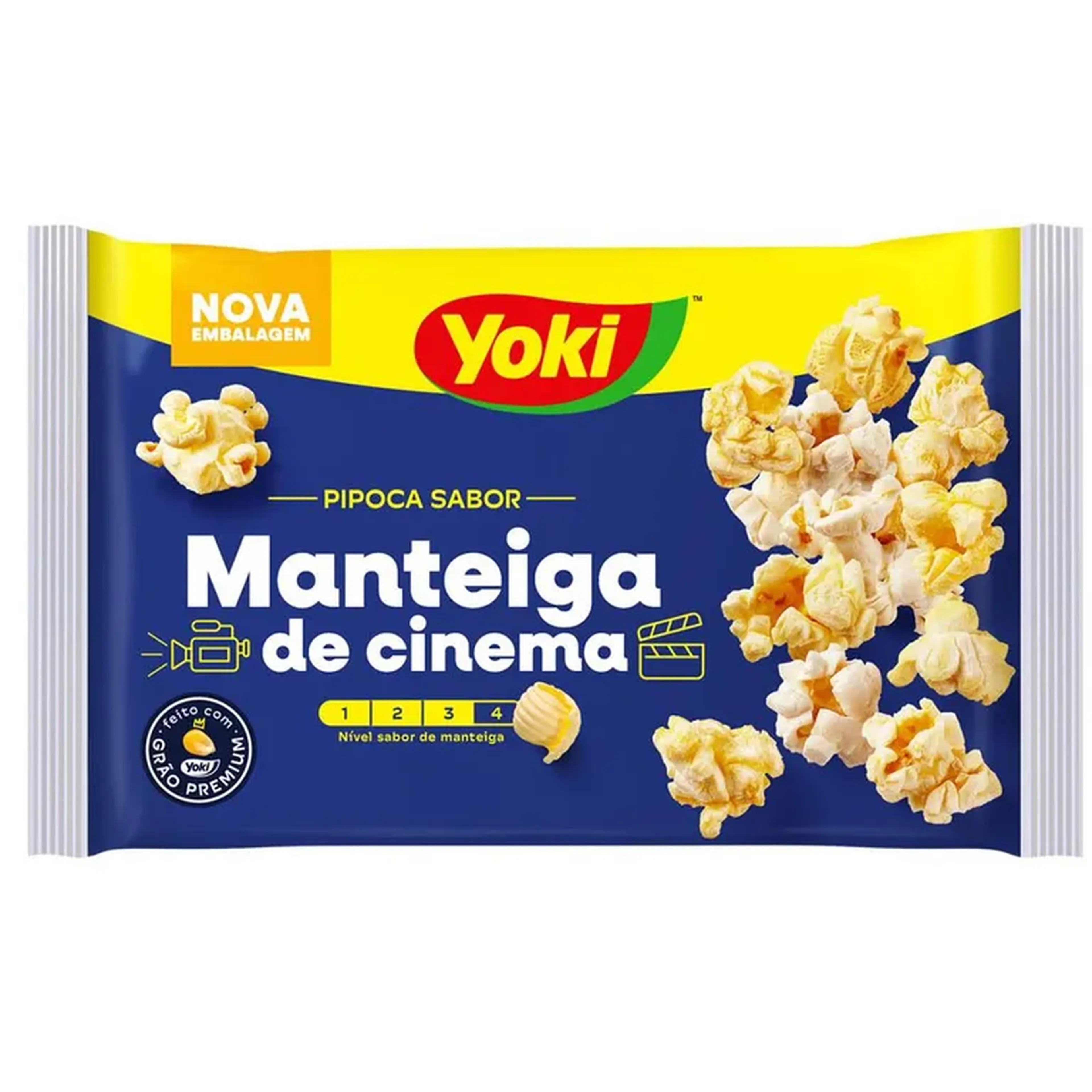 Pipoca Yoki de Micro-ondas Manteiga de Cinema imagem
