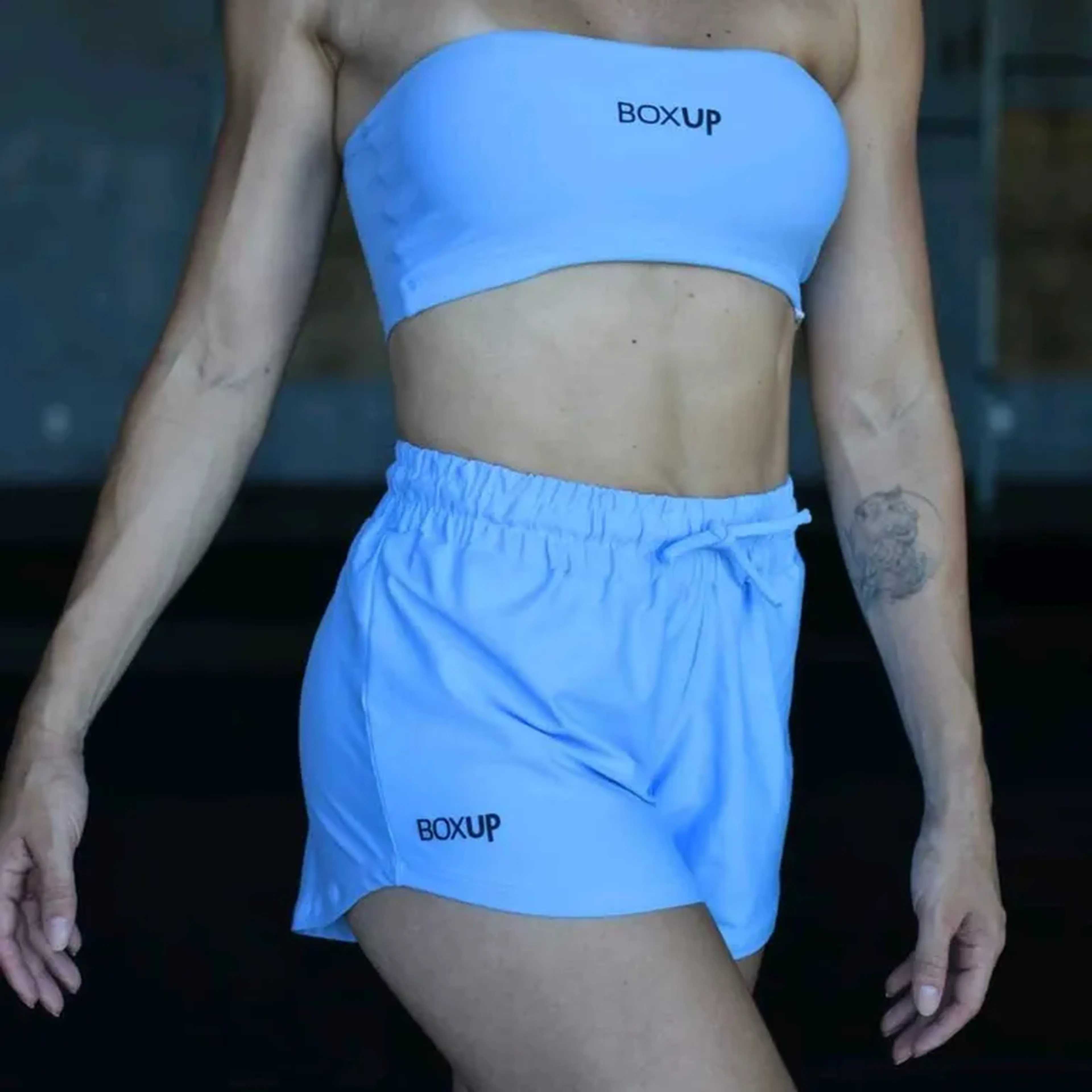 CONJUNTO SHORT BOXER + TOP FAIXA AZUL imagem