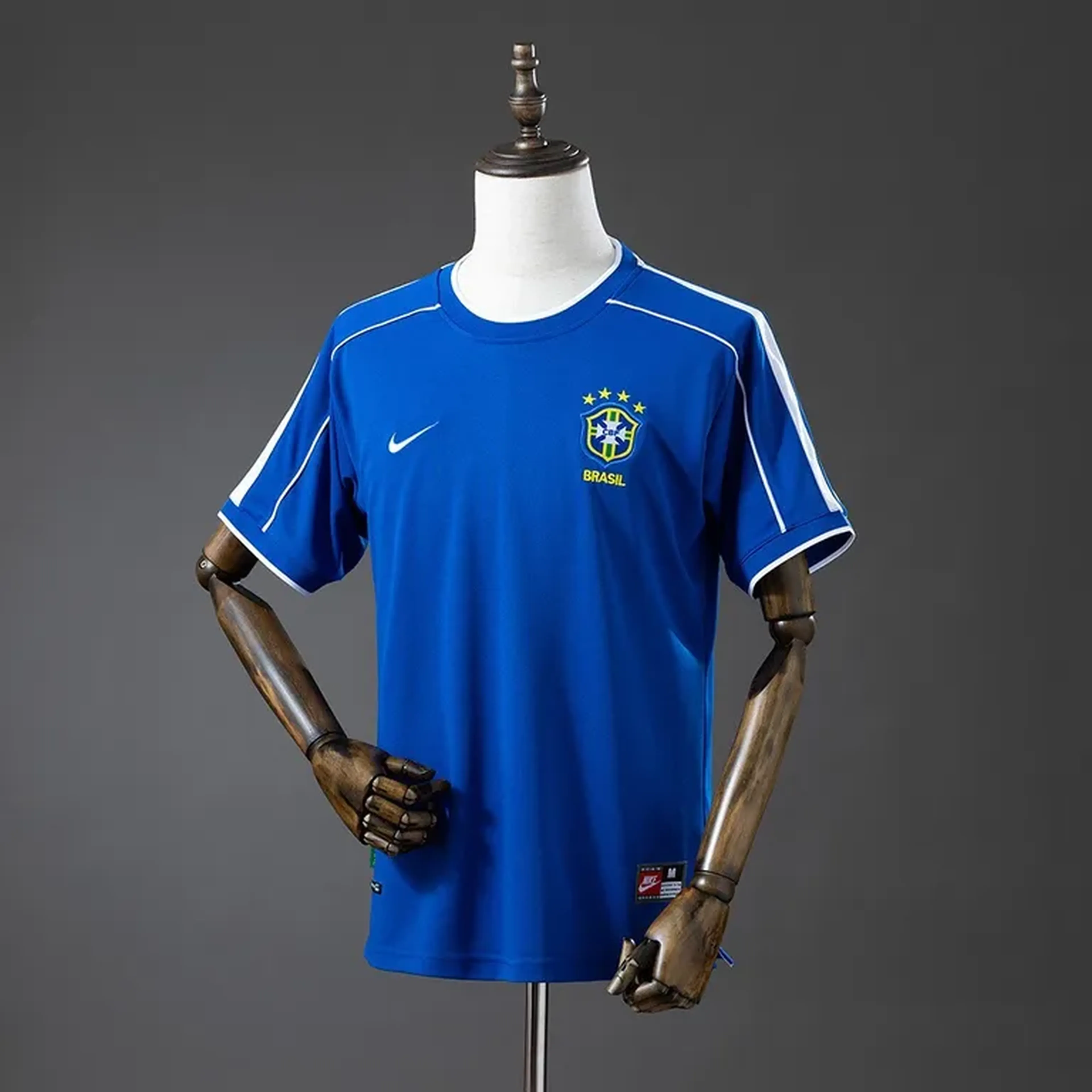 Camisa Visitante Retrô Seleção Brasileira 1998 imagem