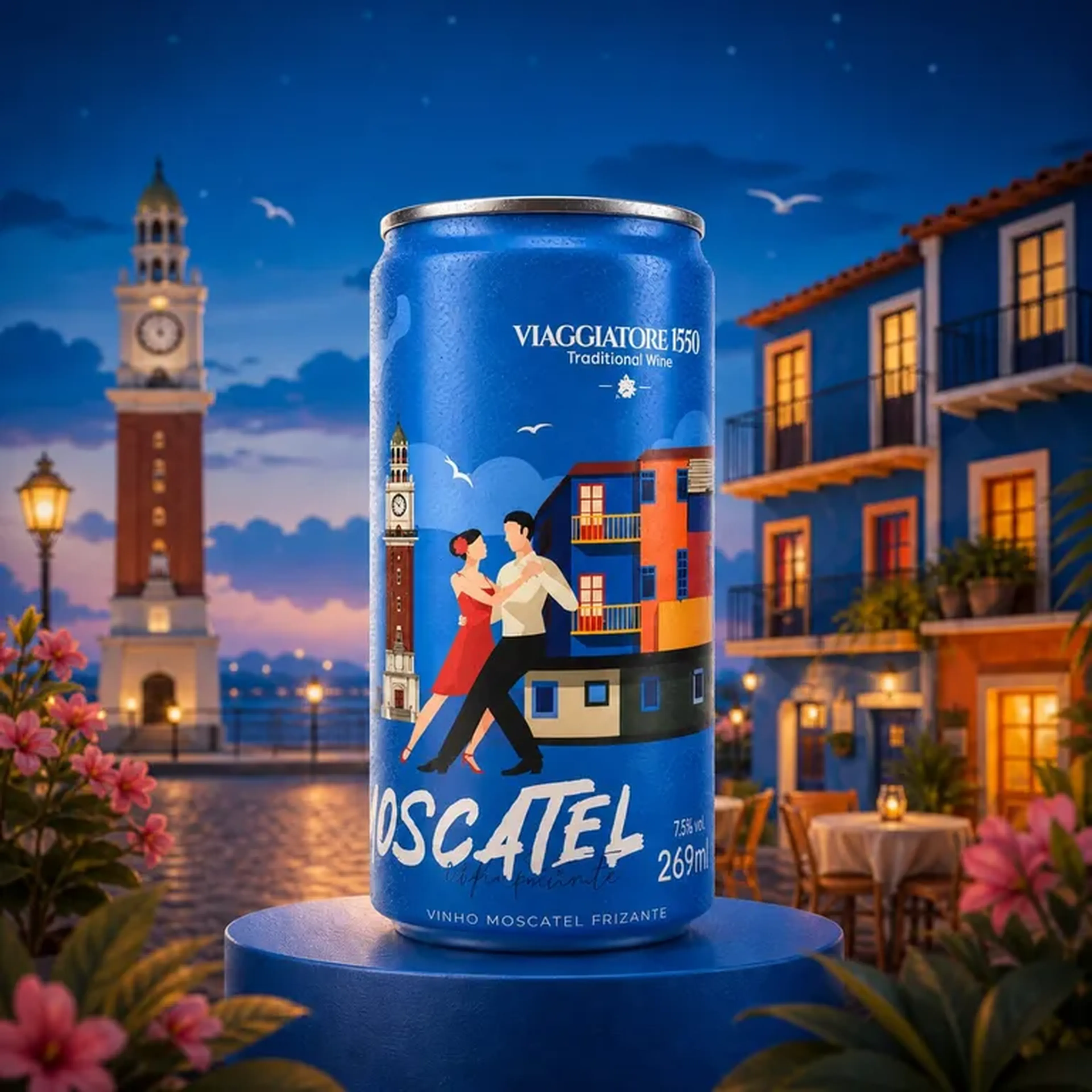 Espumante Moscatel Viaggiatore 1550 269ml imagem