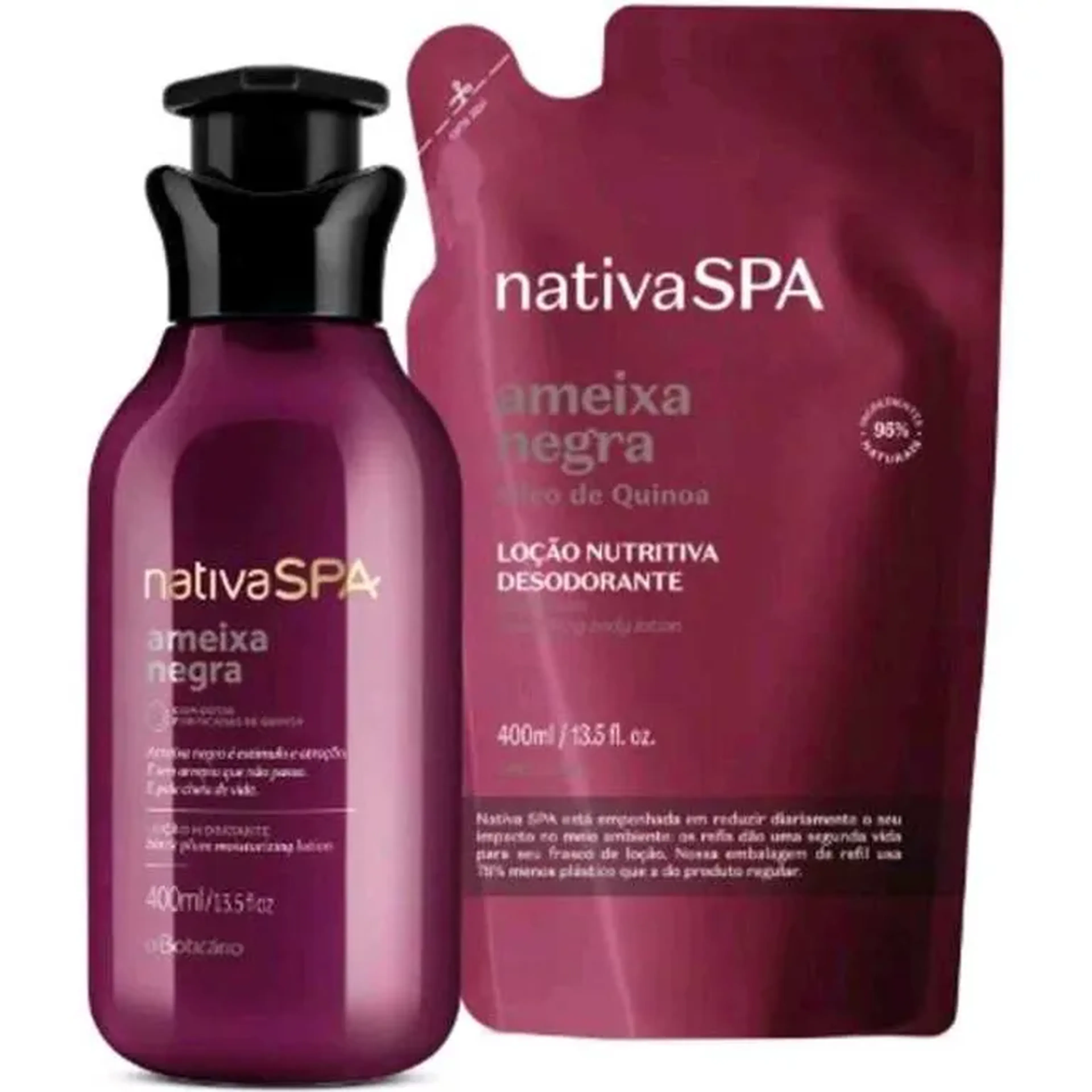 Hidratante Corporal Nativa Spa 400ml com Refil Grátis imagem