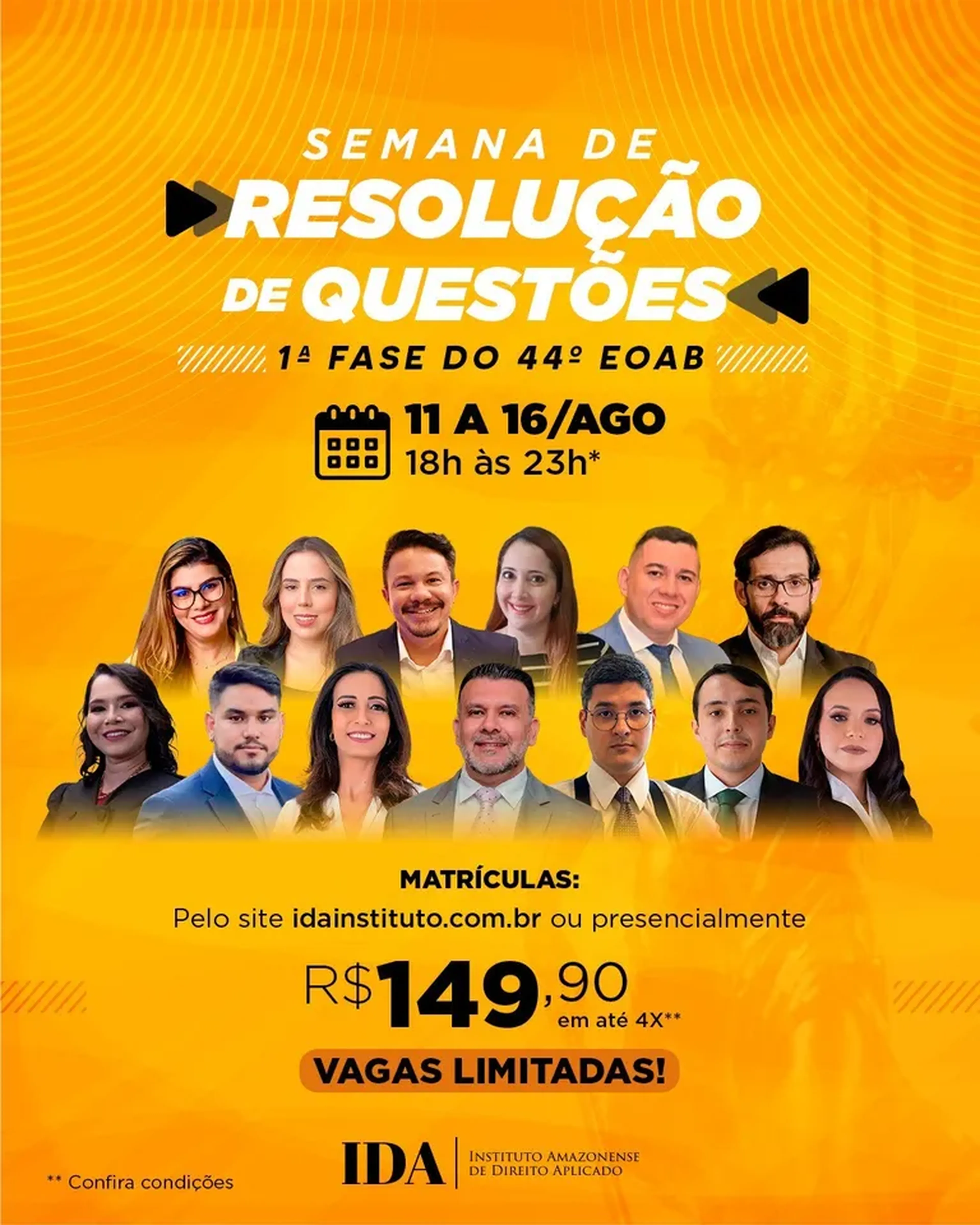 Semana de Resolução de Questões - OAB44 - 1ª Fase imagem