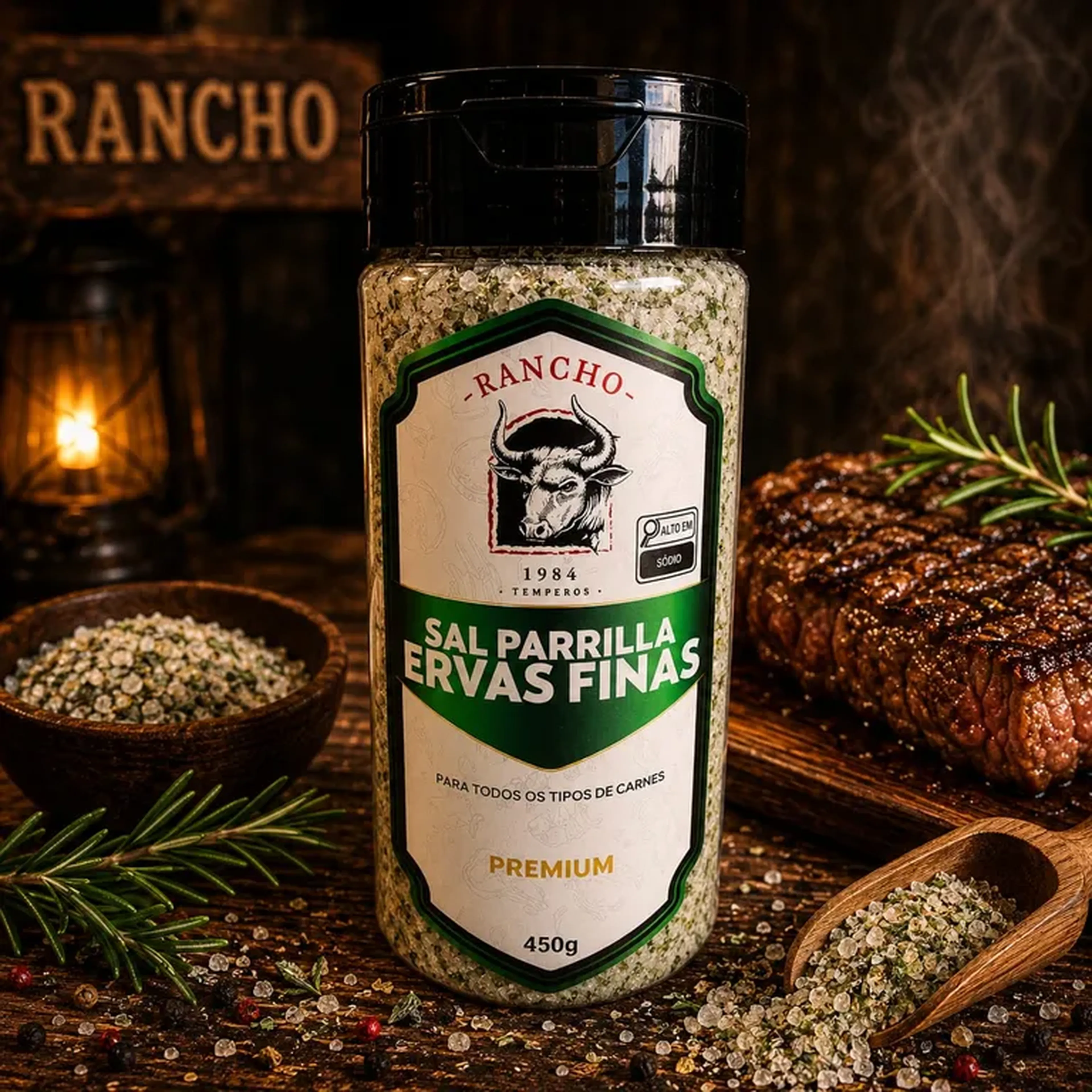 Tempero Para Churrasco Ervas Finas Rancho 1984 450g imagem