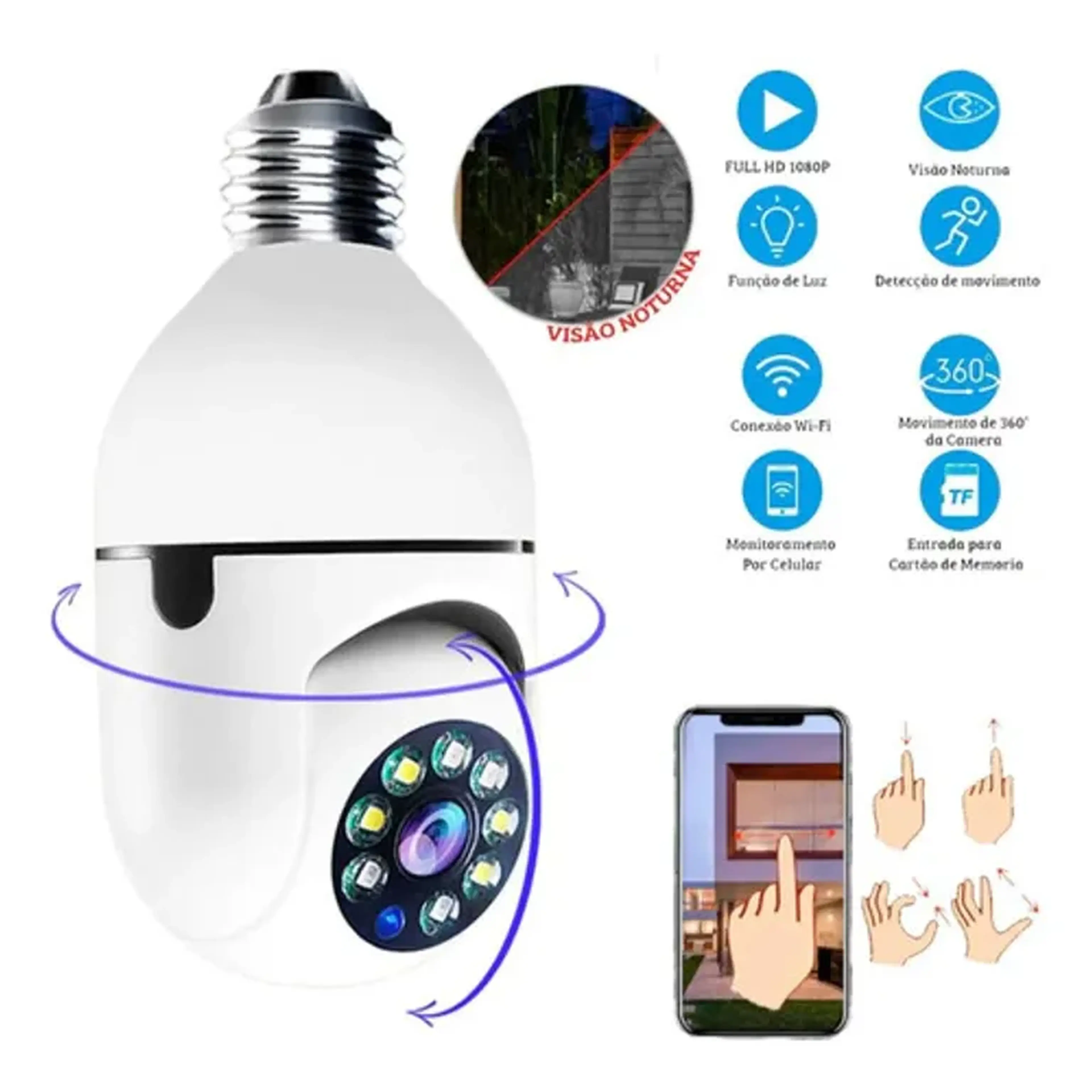 Câmera Wifi Motion 360 *Entrega Grátis* imagem