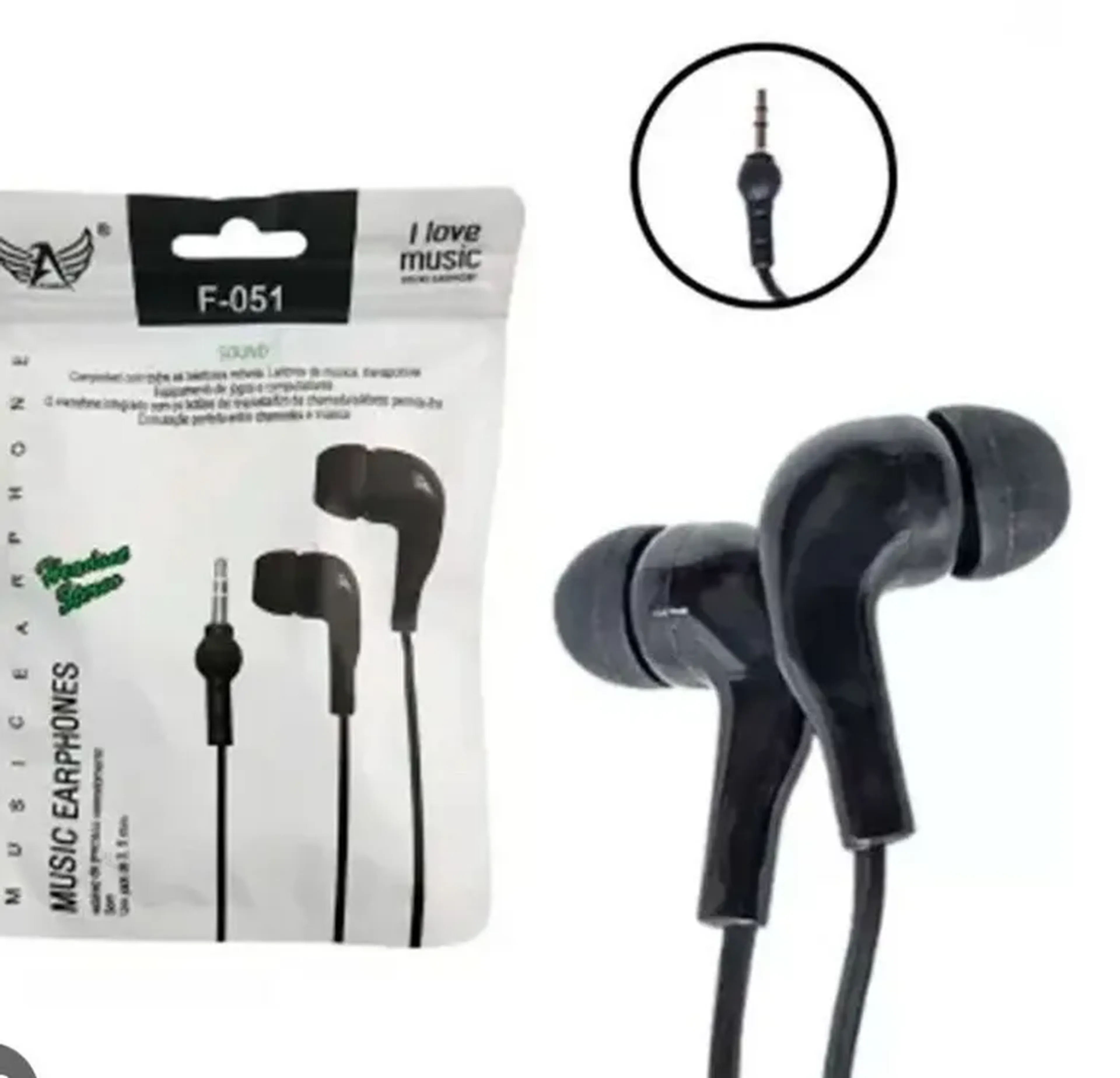 FONE DE OUVIDO COM FIO LTOMEX F-051 imagem