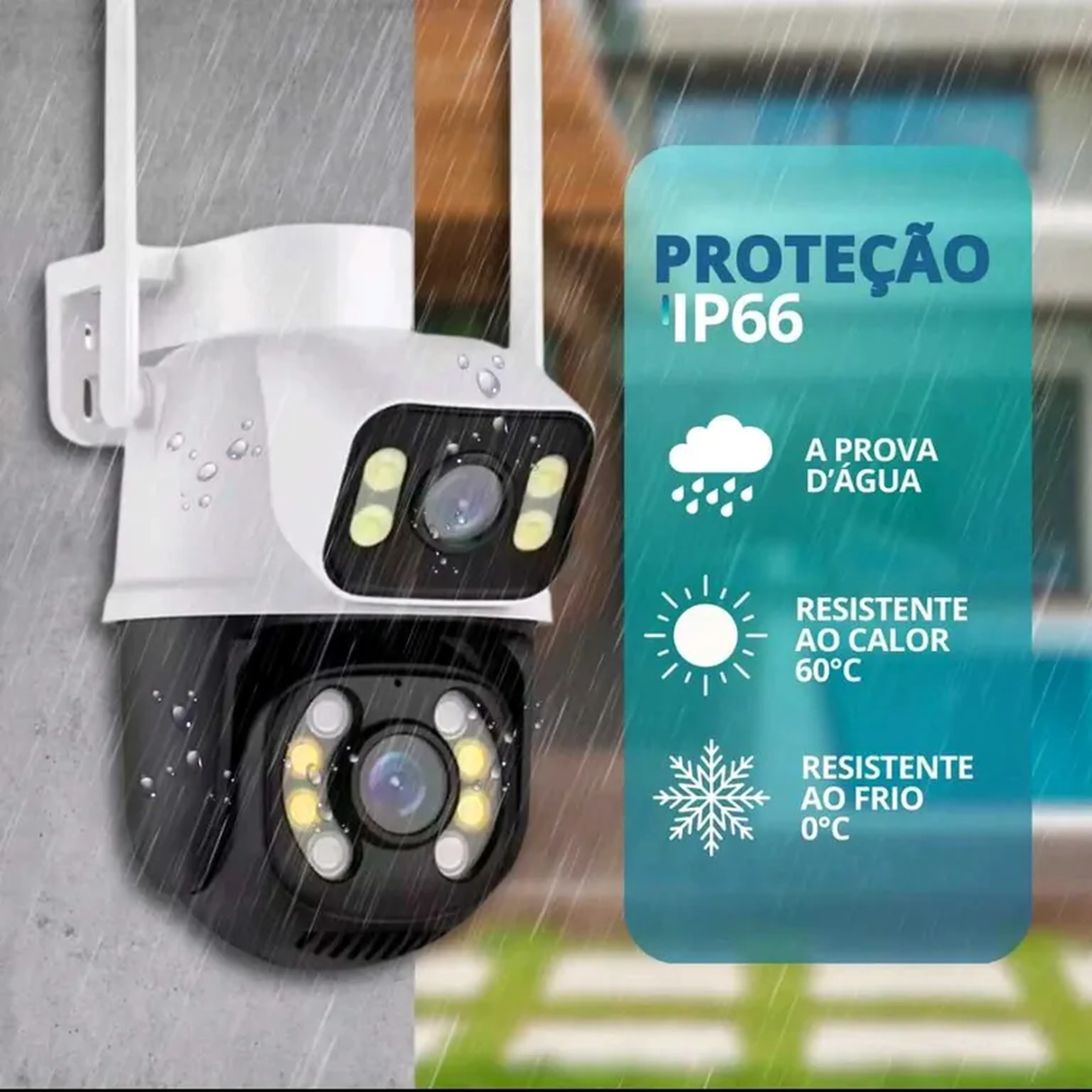 Câmera Wi-fi Dupla 360 - Cartão de memória imagem