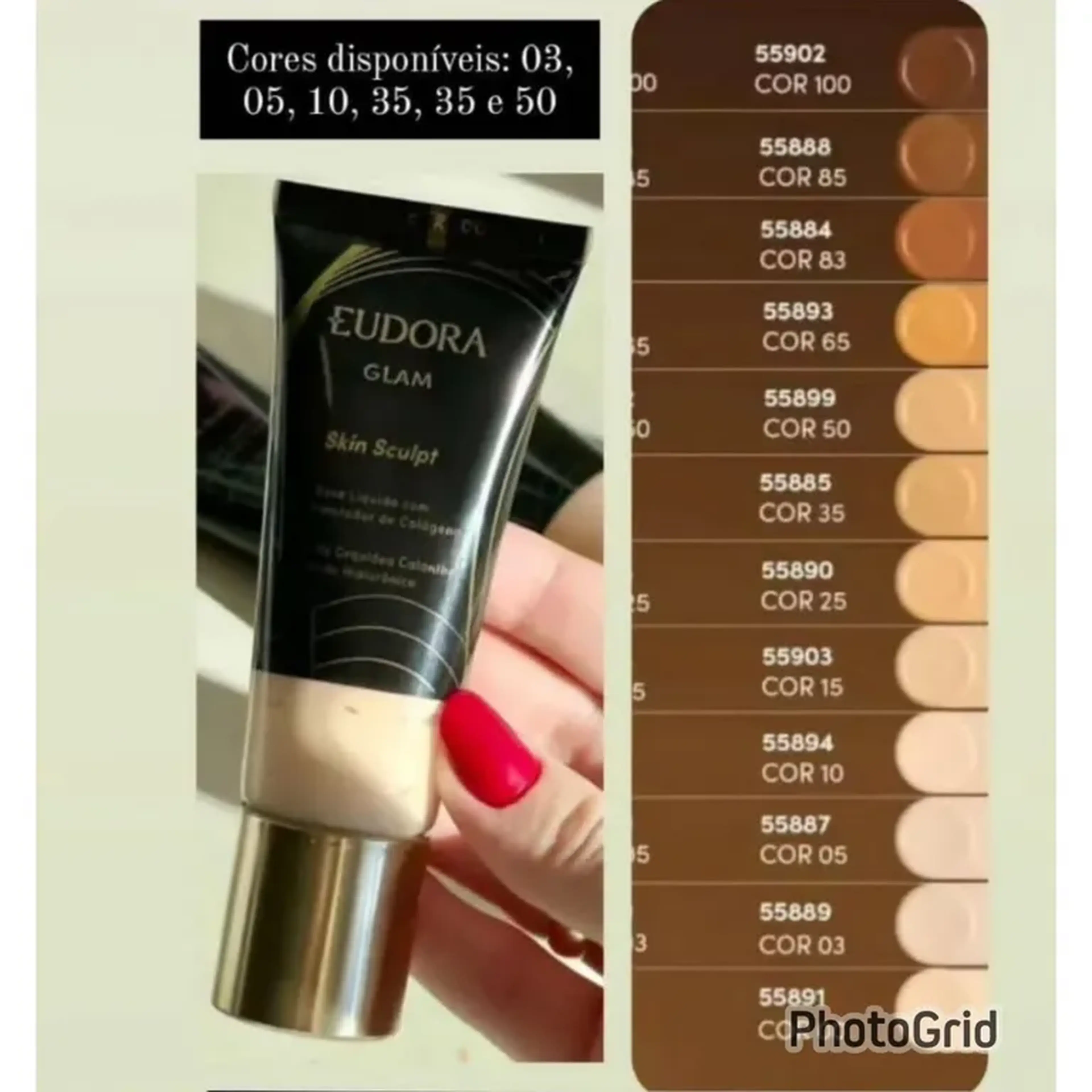 Base Líquida Semi Matte Glam Skin Sculpt 30ml imagem