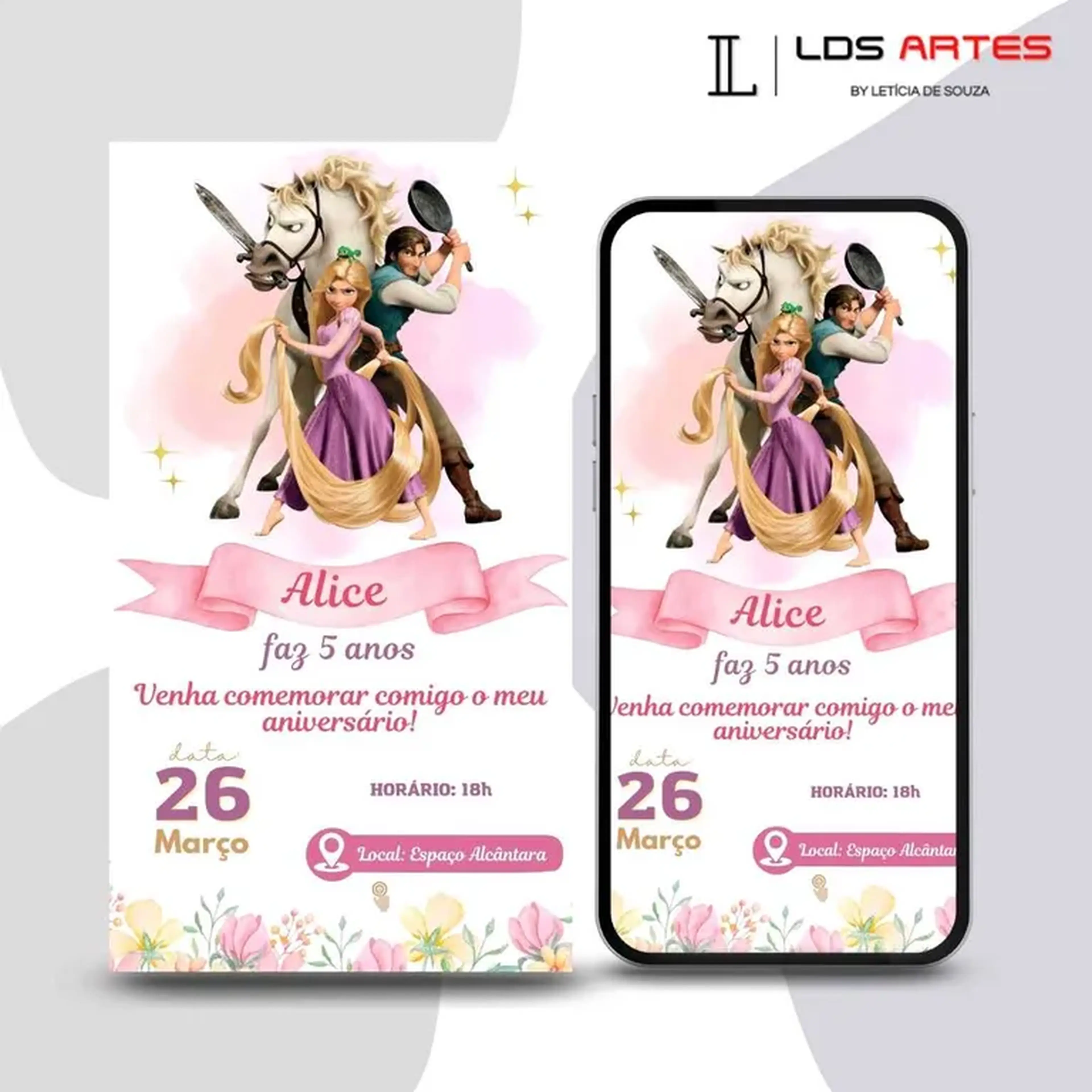 Convite Digital - Enrolados (Rapunzel) imagem