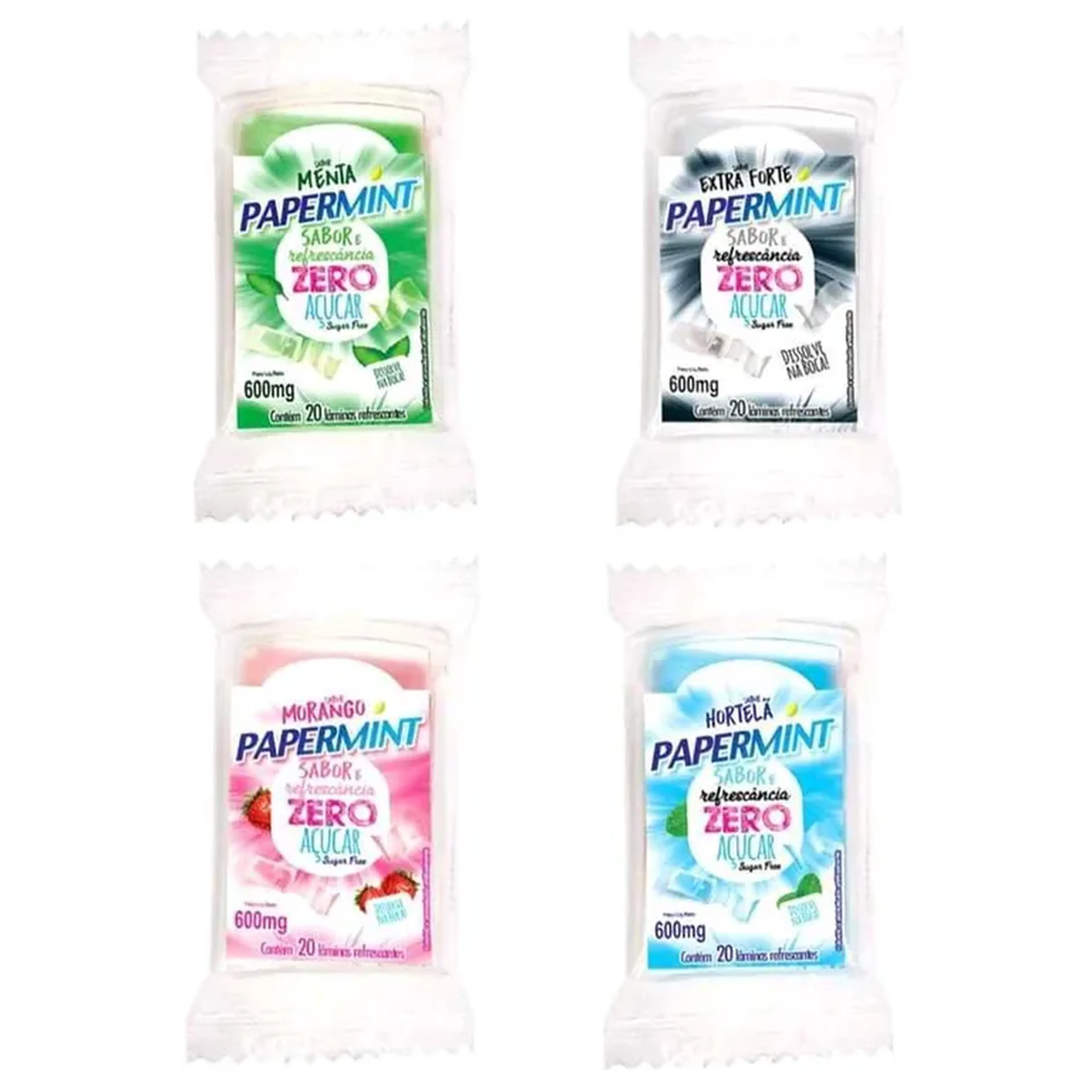 Papermint Lâminas Refrescantes Comestíveis Zero Açucar imagem