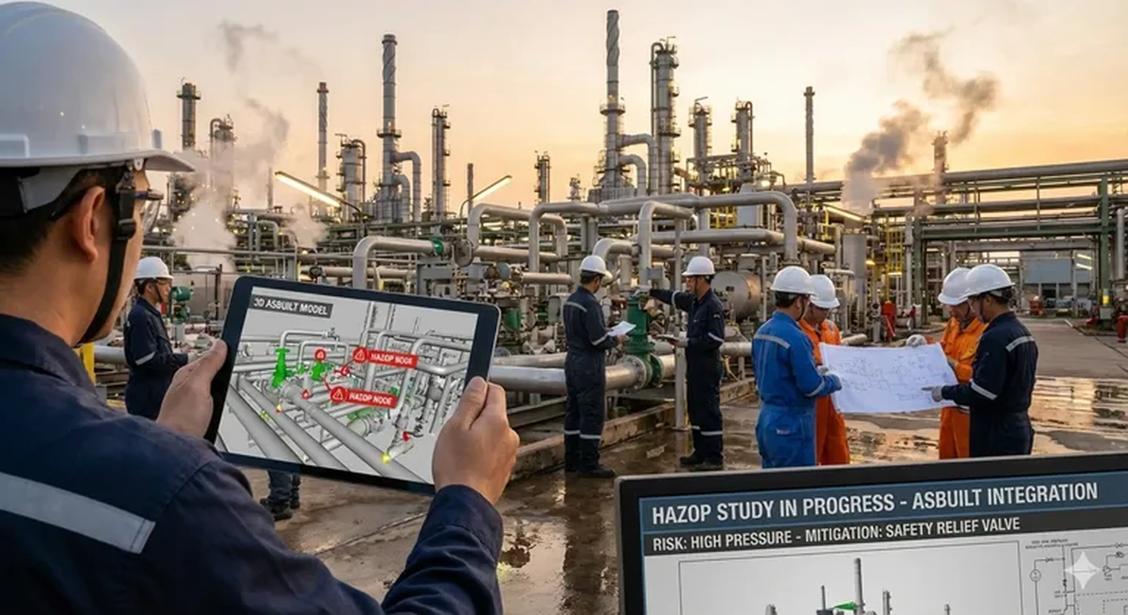 Análise HAZOP com ASBUILT em planta ativa imagem