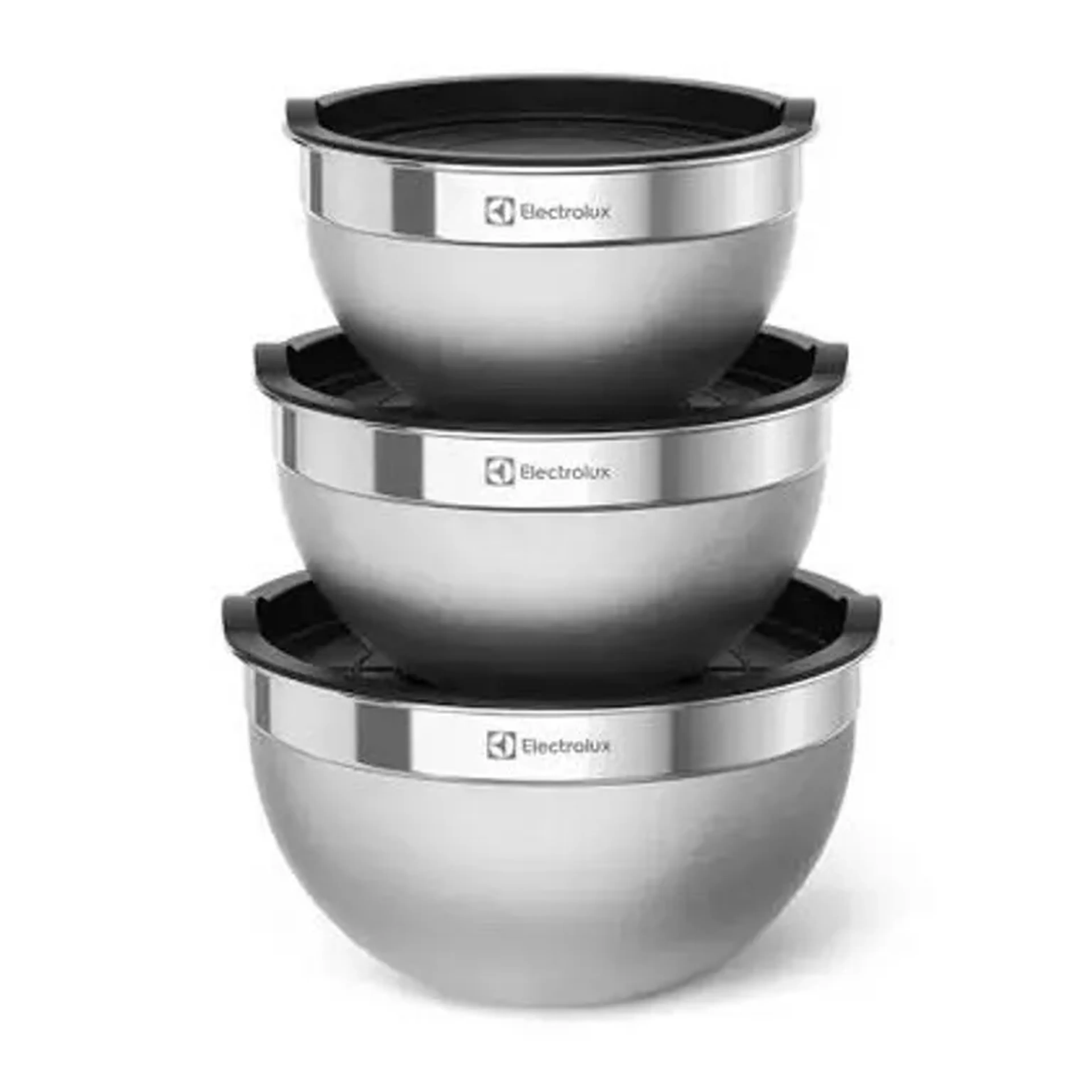 Conjunto Bowls de Inox Electrolux com Tampa Plástica 3 Peças imagem