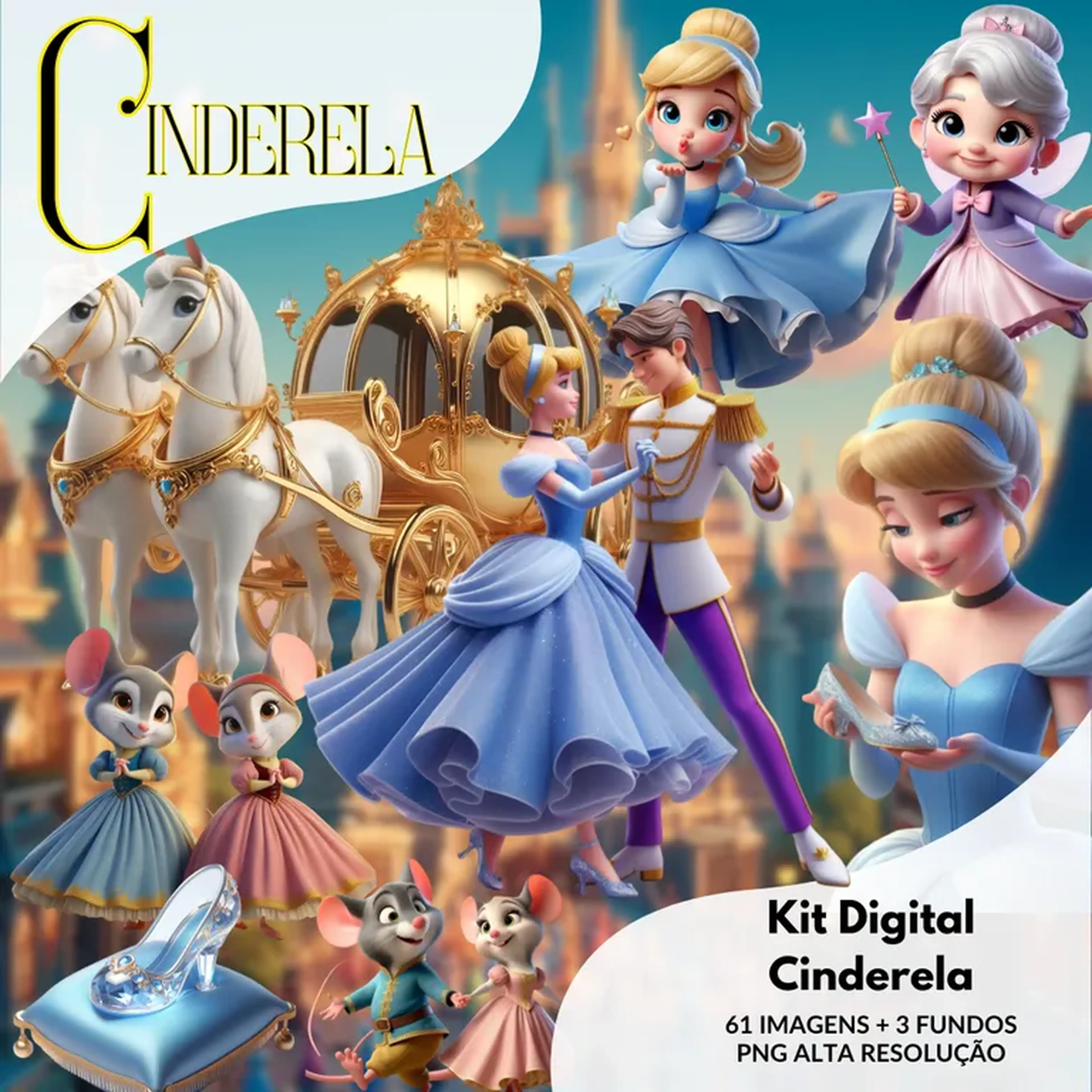 Kit Digital Cinderela imagem