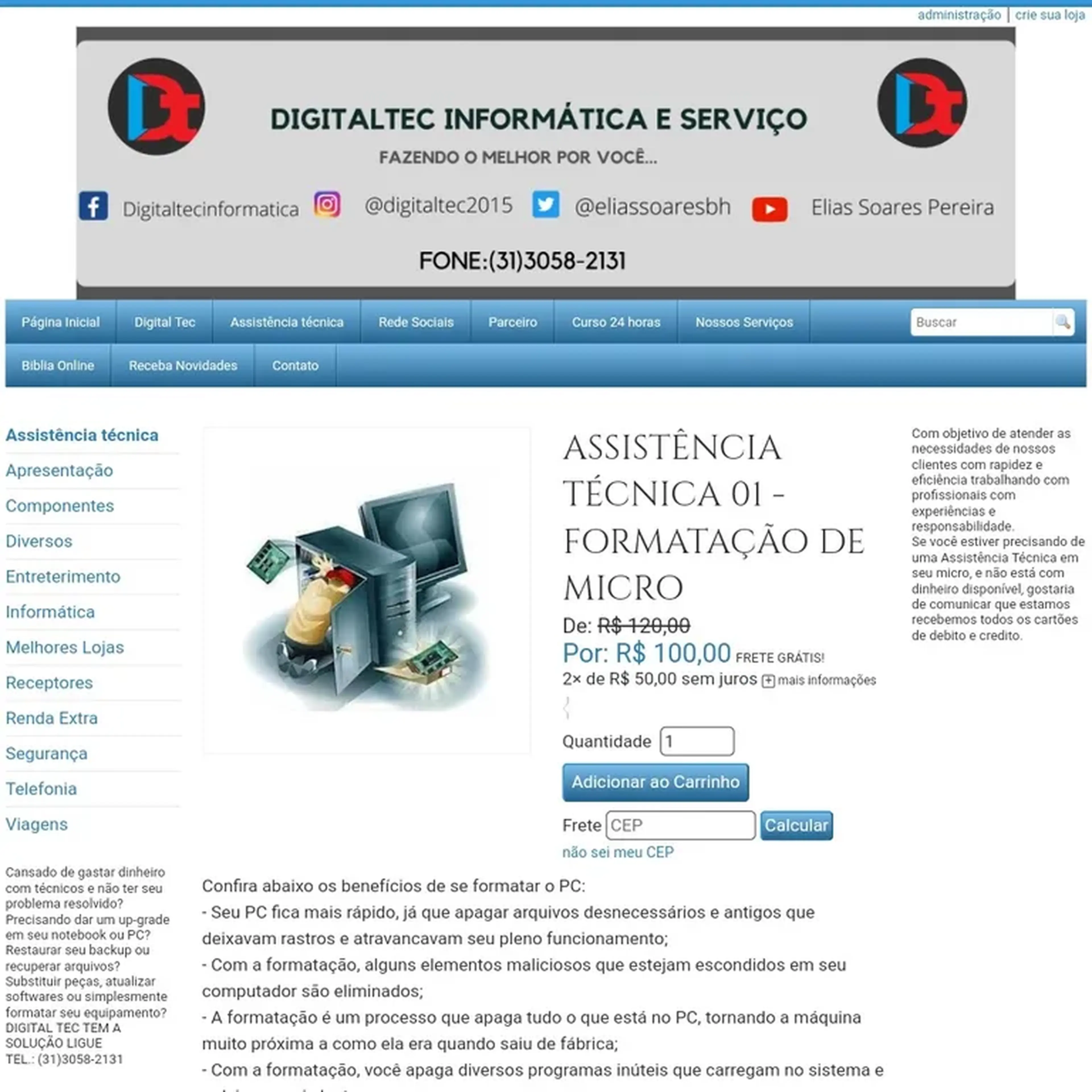 Formatação computador imagem