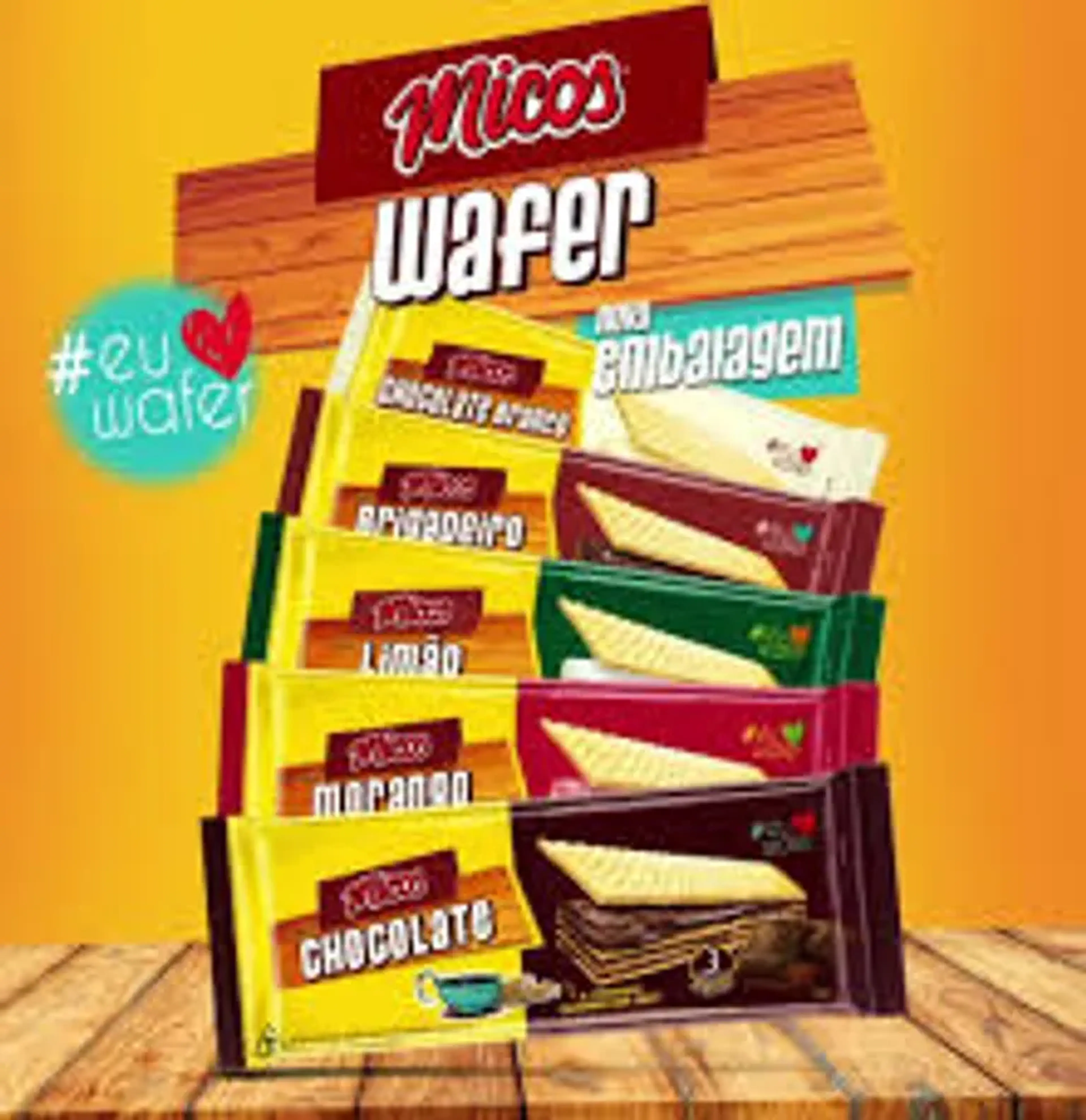 BISCOITO MICOS WAFER SABORES imagem