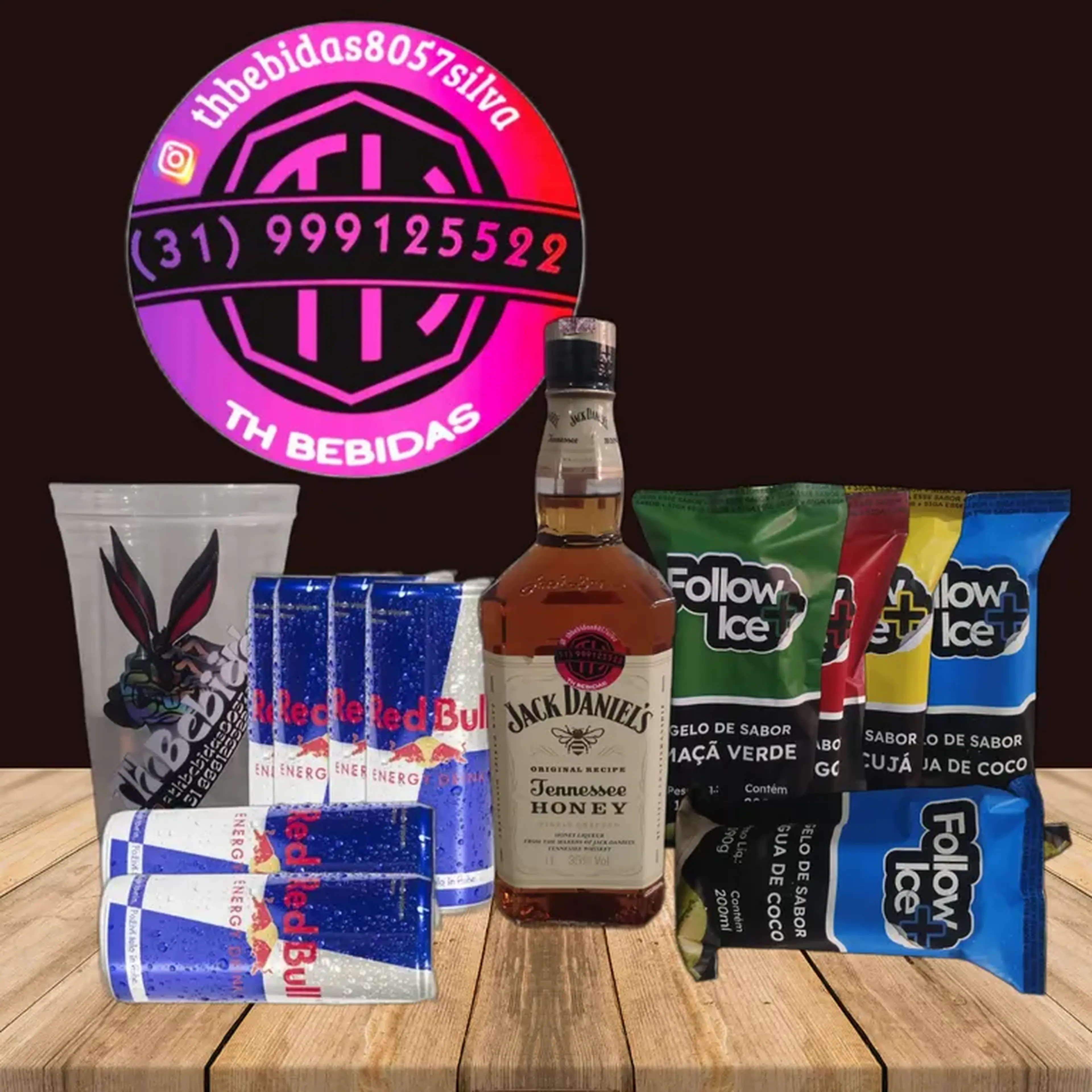 Combo Jack Daniels mel imagem