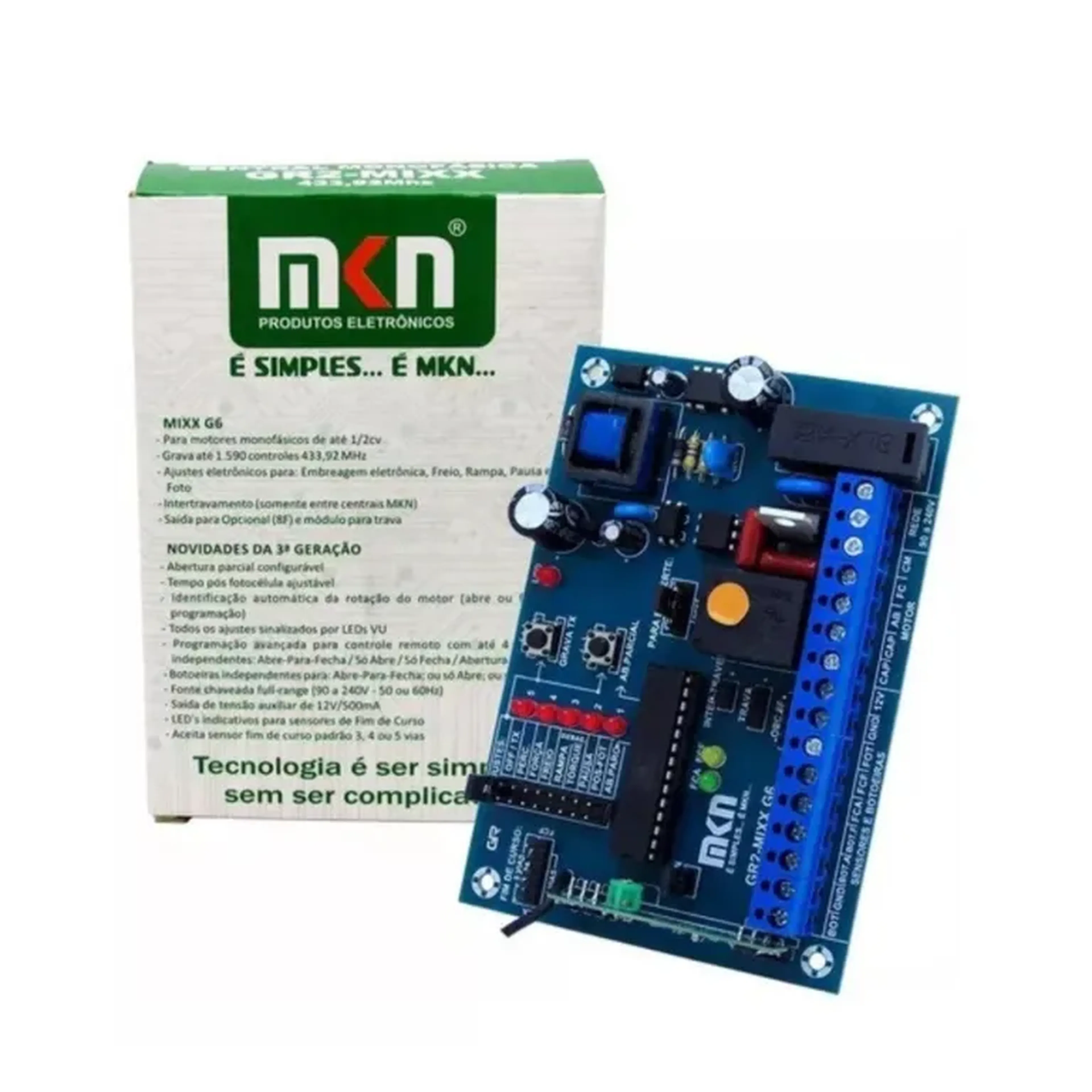Central GR2 MIXX G6 MKN Para Portão Eletrônico imagem