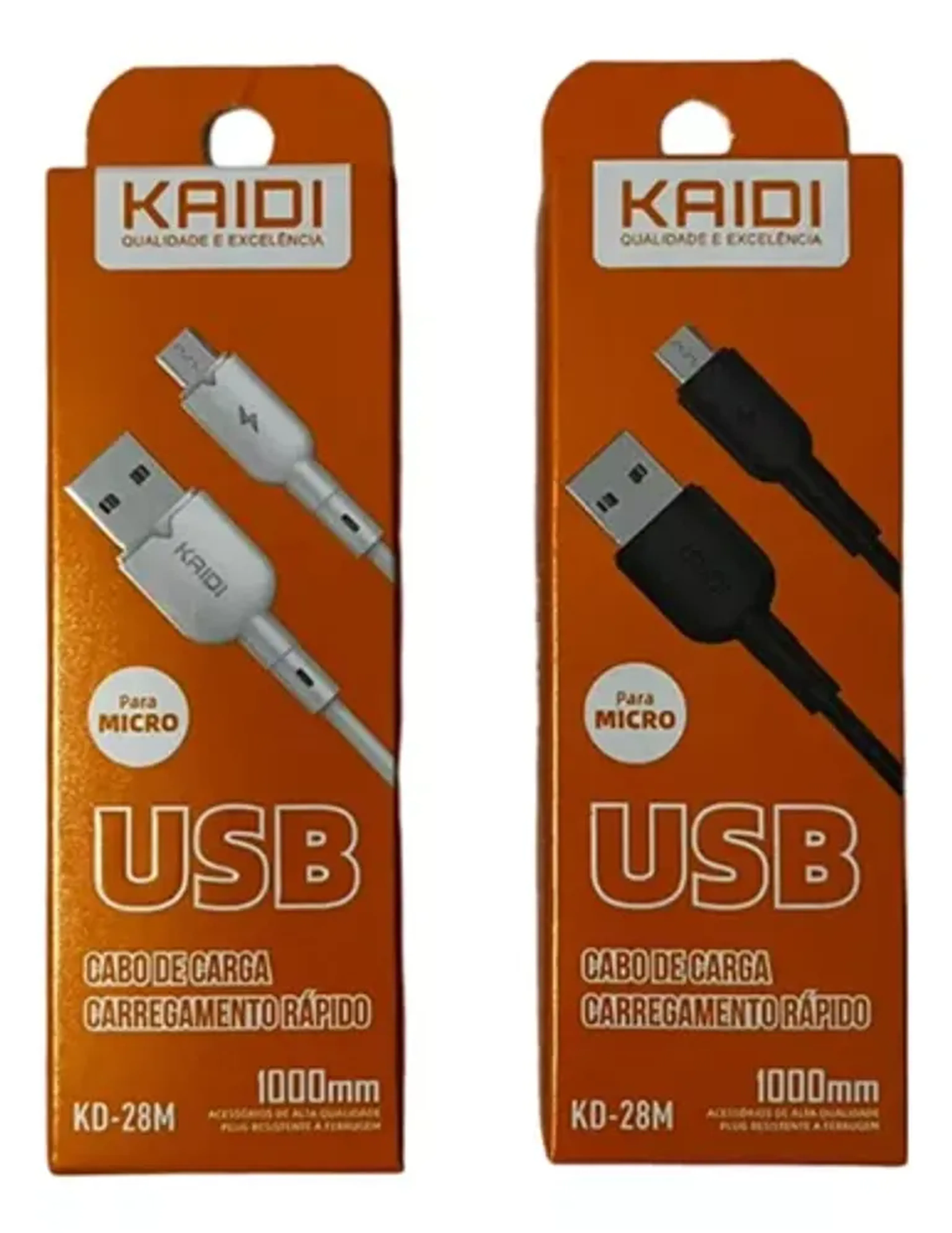 Cabo Usb Micro V8 Kaidi Kd-28m 1m imagem