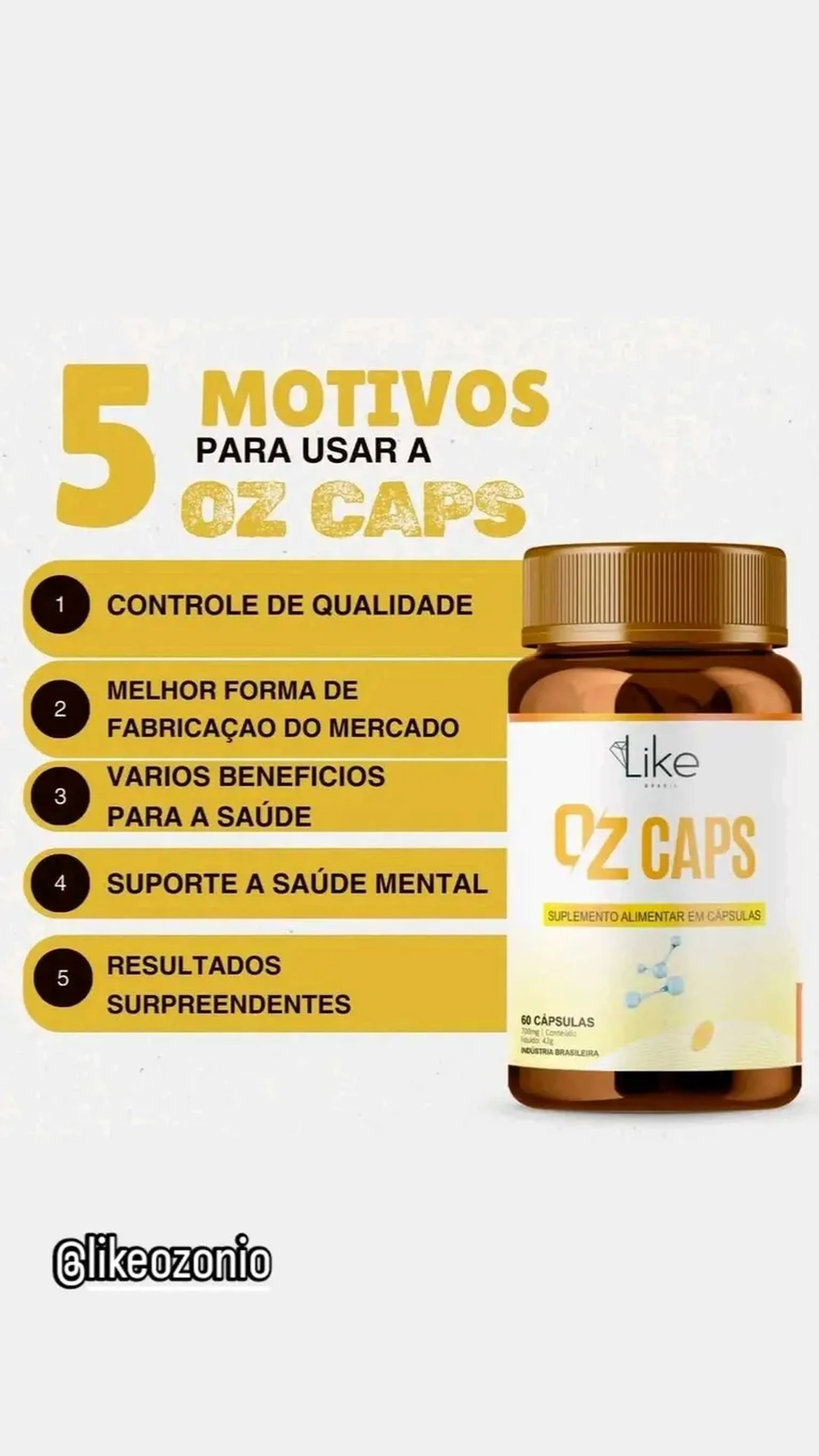 OZ CAPS Suplemento imagem