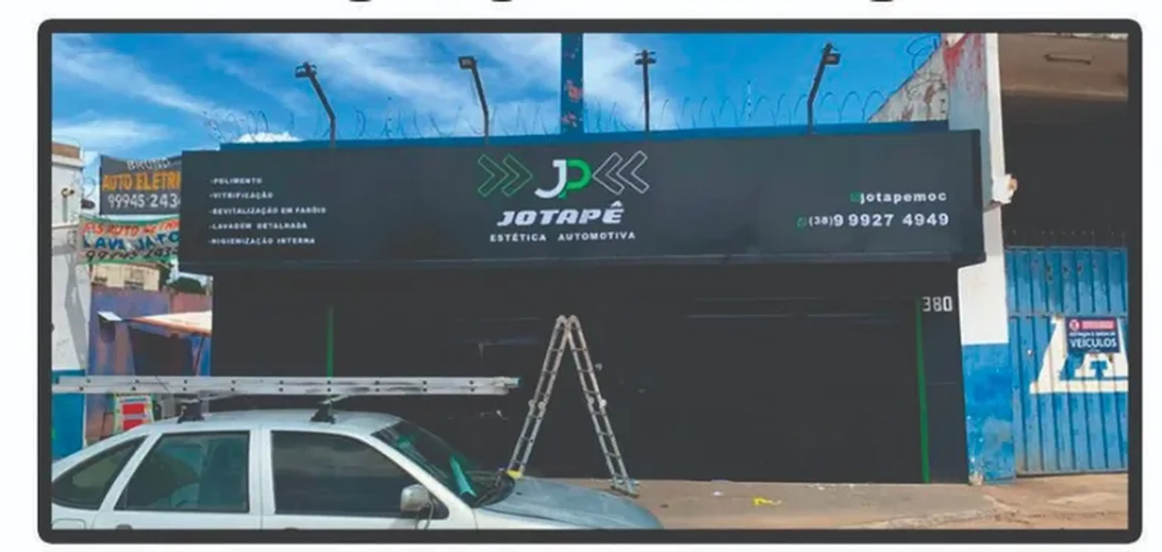 1 Fachada em lona com estrutura de metalon M2 imagem
