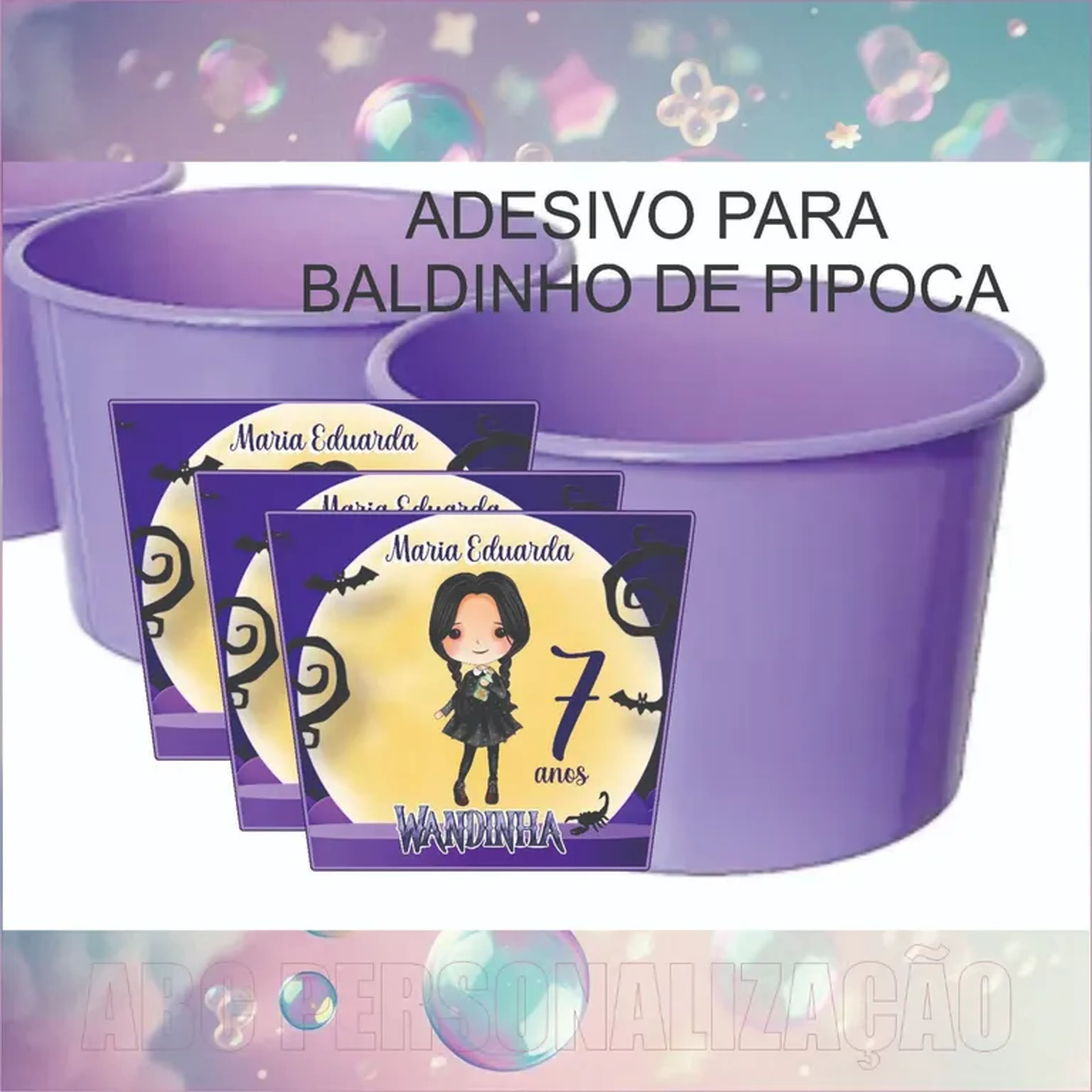 ADESIVO PARA BALDINHO 1 LT QUALQUER TEMA KIT COM 20 UNID imagem