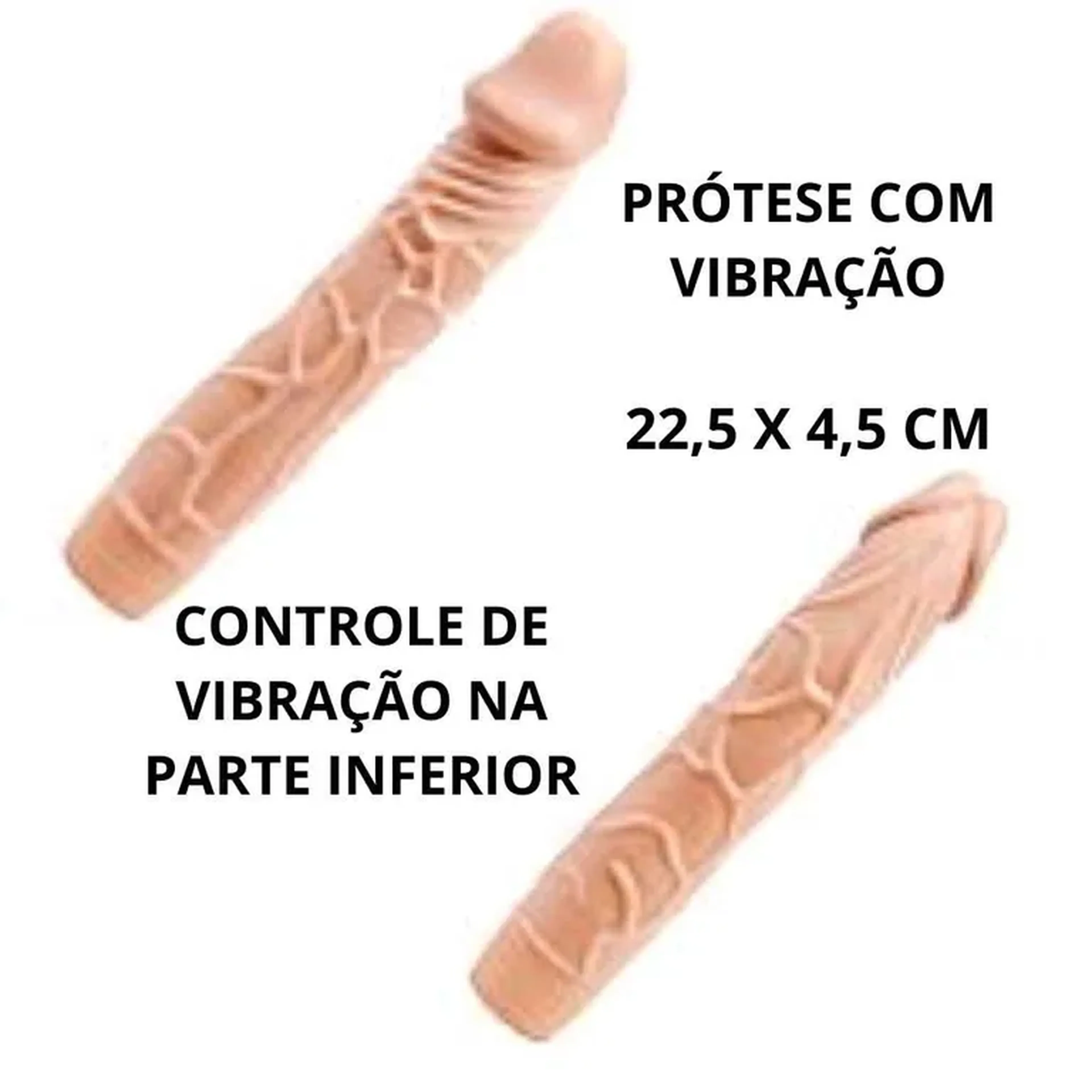 Prótese com Vibração 22,5 x 4,5 cm imagem