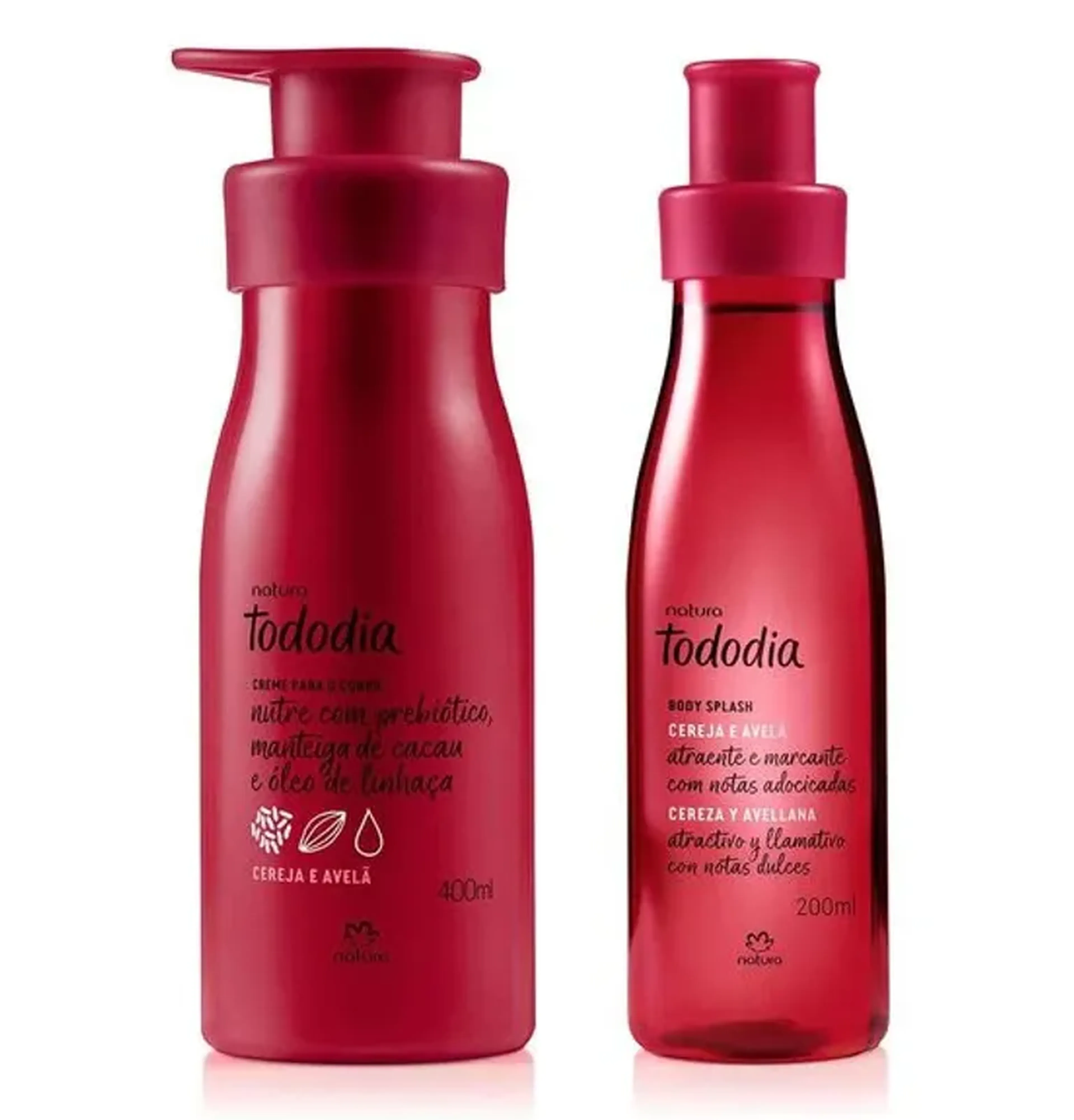Kit Tododia Hidratante Corporal + Body Splash Cereja e Avelã (2 imagem