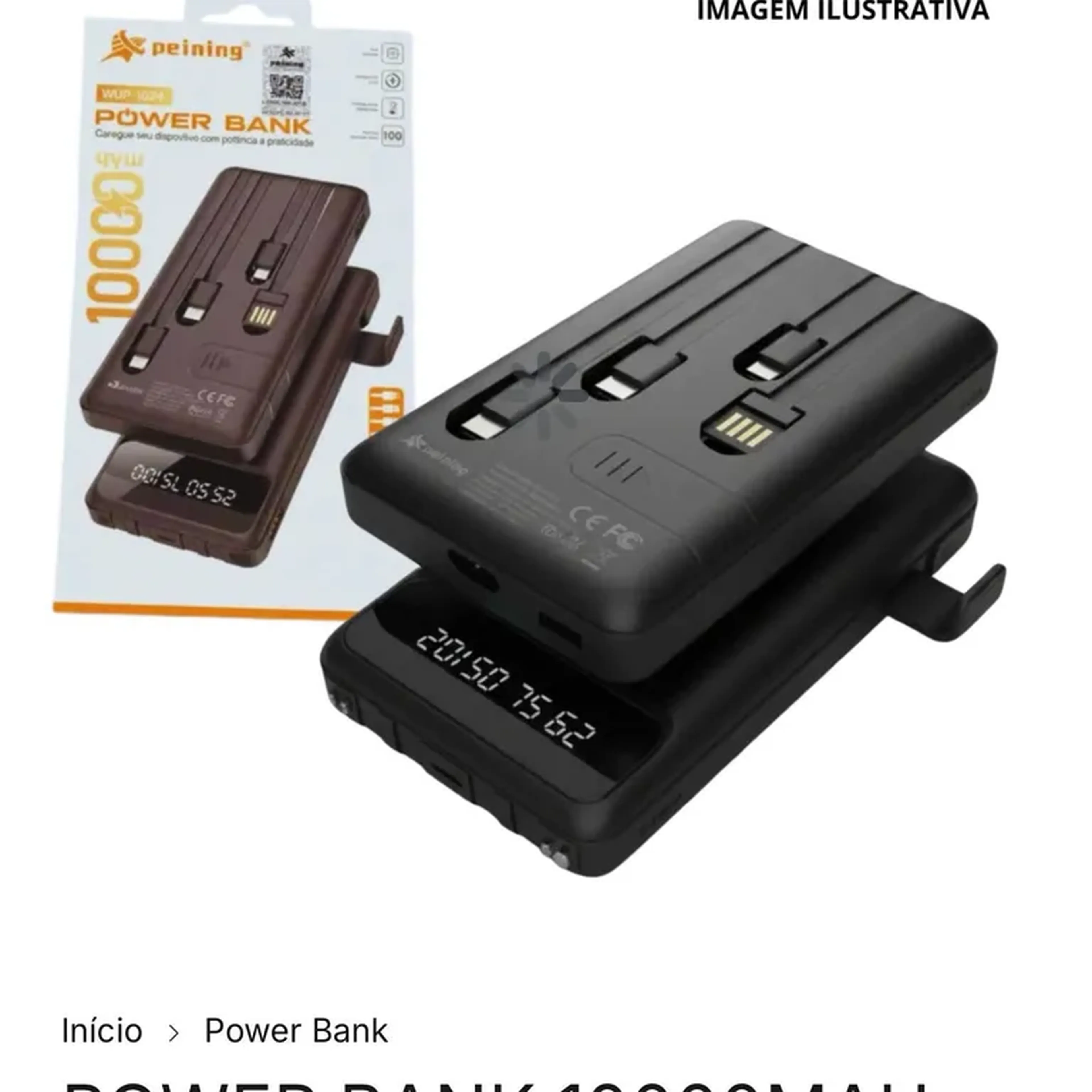 power bank 10.000 hp imagem