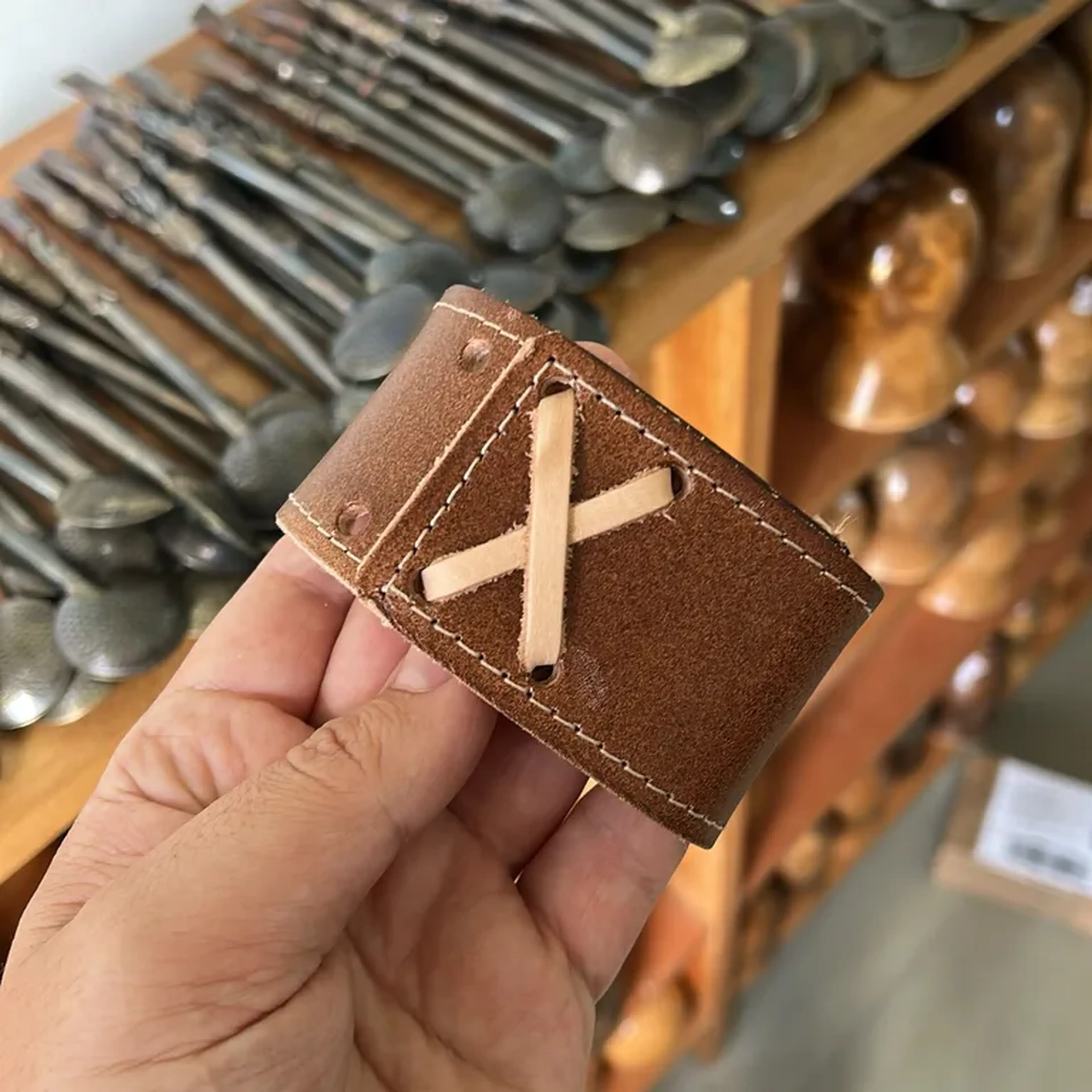 Porta cuia marrom imagem