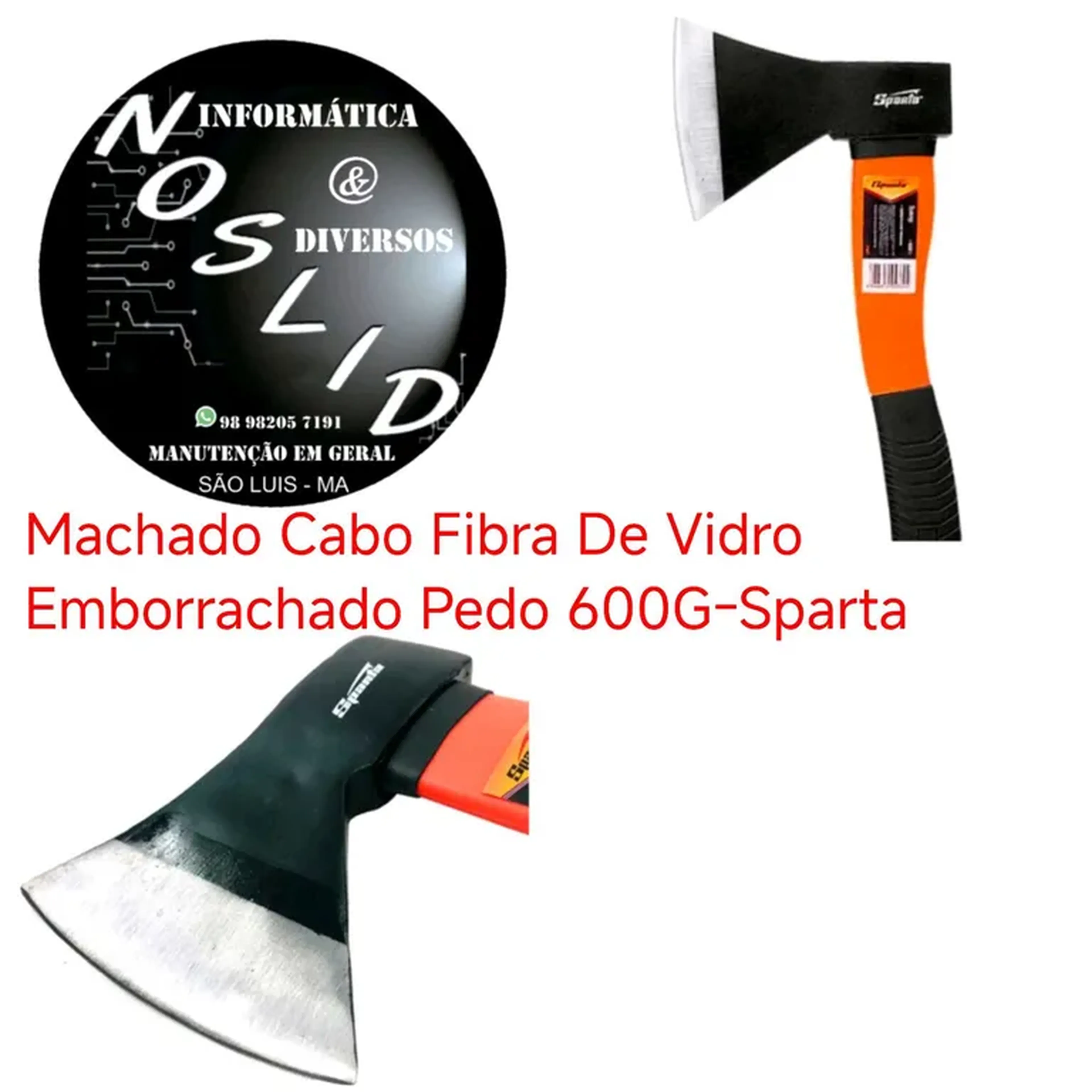 Machado Cabo Fibra De Vidro Emborrachado imagem