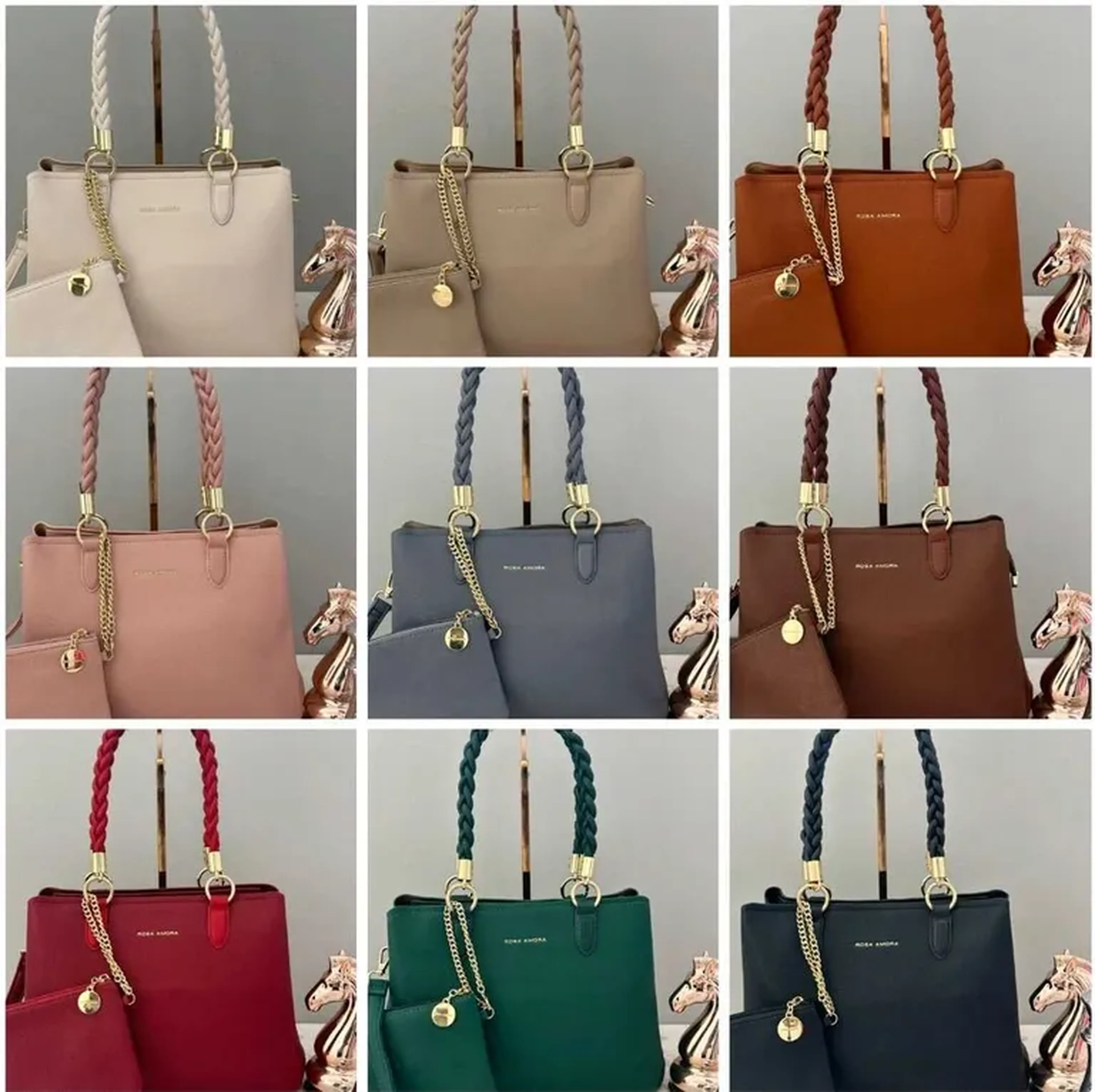 BOLSA ROSA AMORA imagem