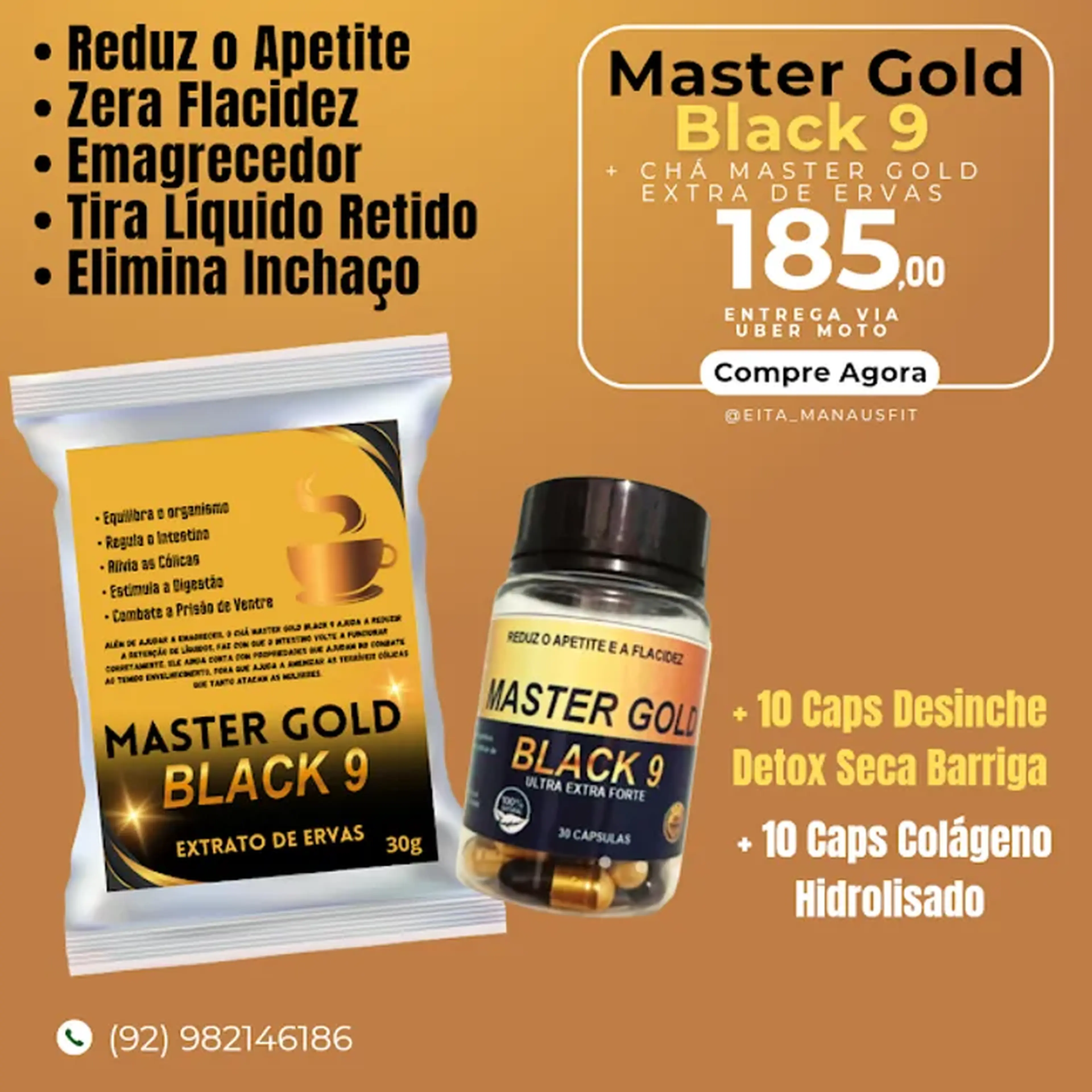 COMBO MASTER GOLD BLACK 9 imagem