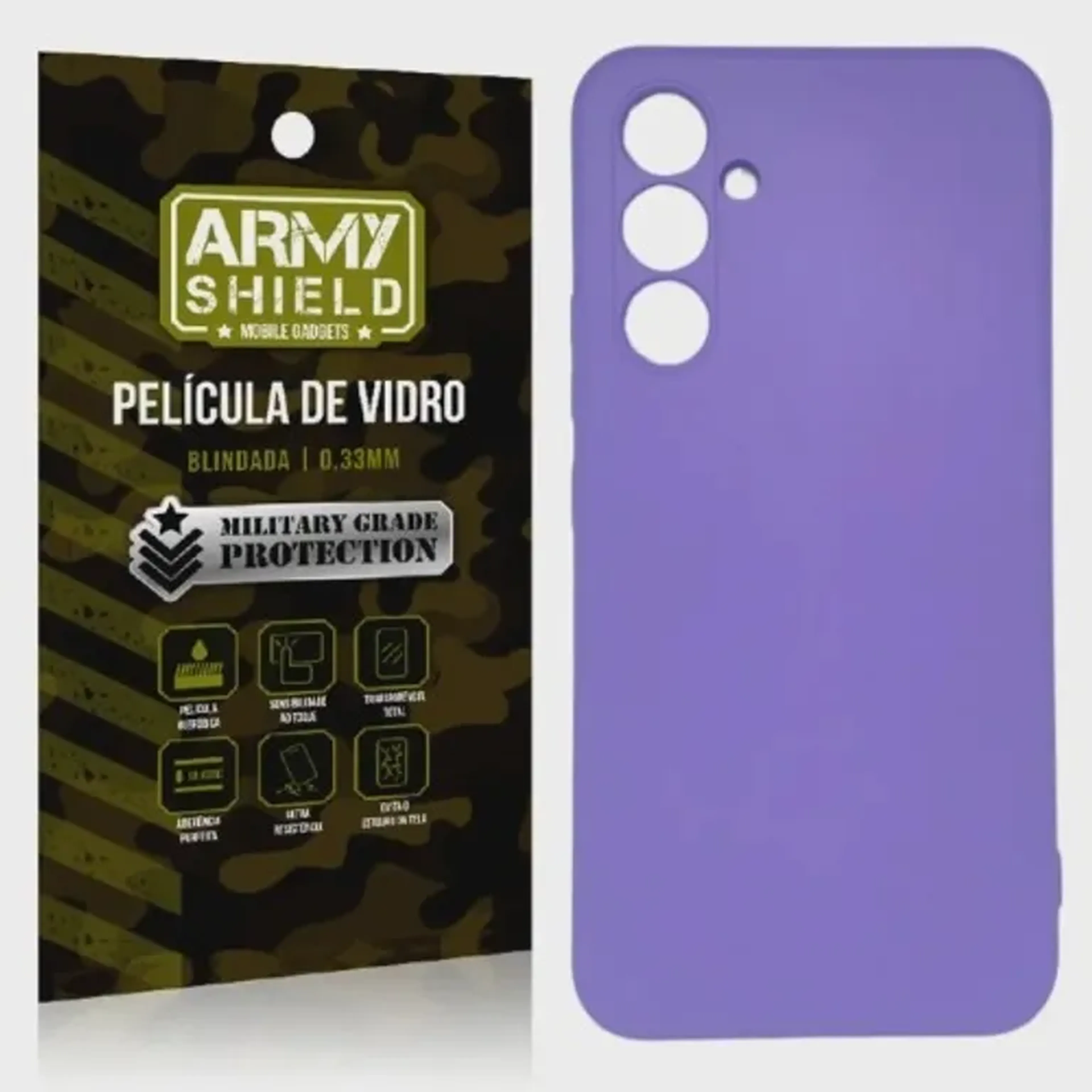 Capinha para Galaxy A34, Silicone Aveludada (LILAS) imagem