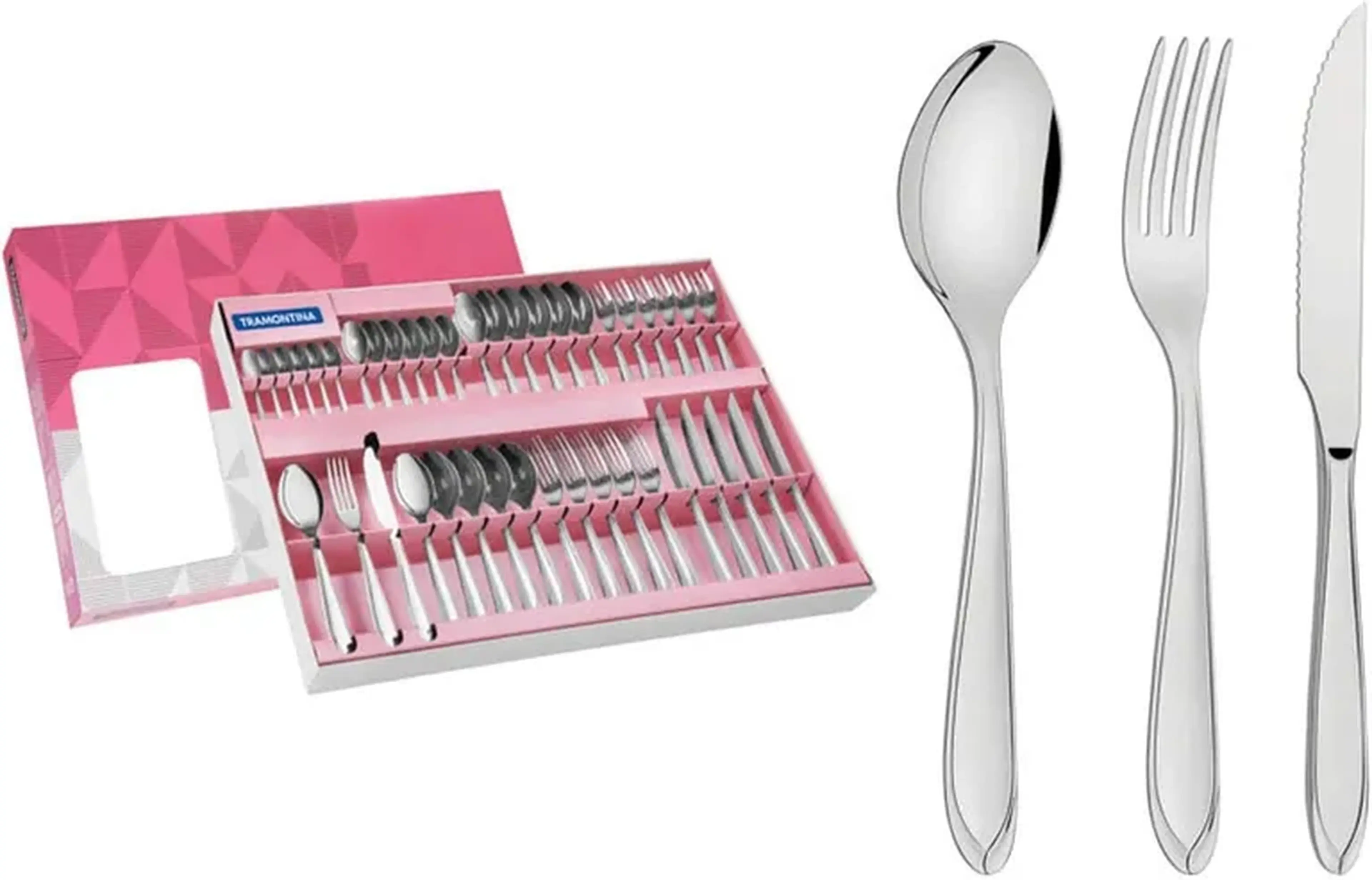Faqueiro Aço Inox com 42 Pc imagem