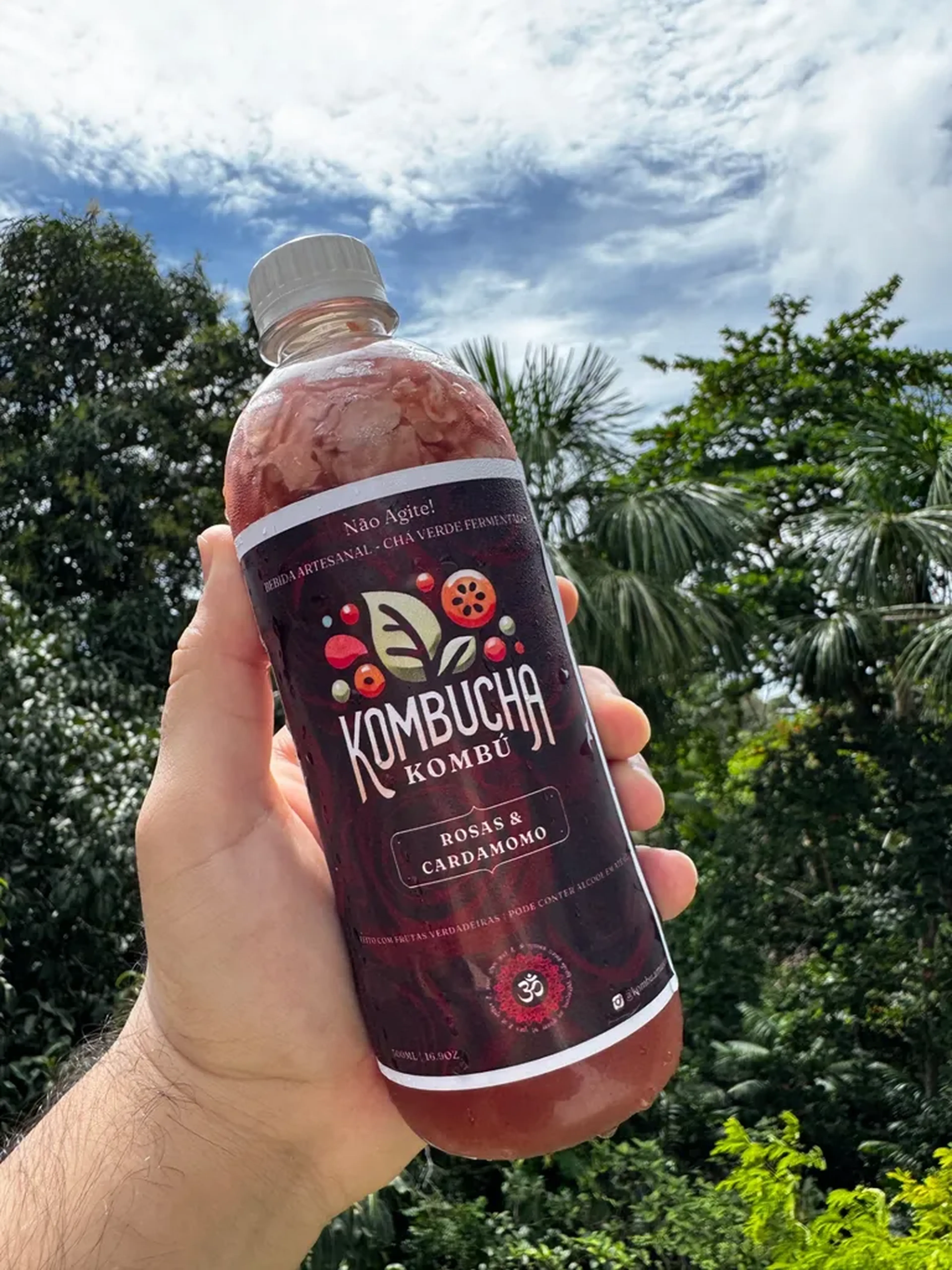 Kombucha de Rosas e Cardomomo 500ml imagem