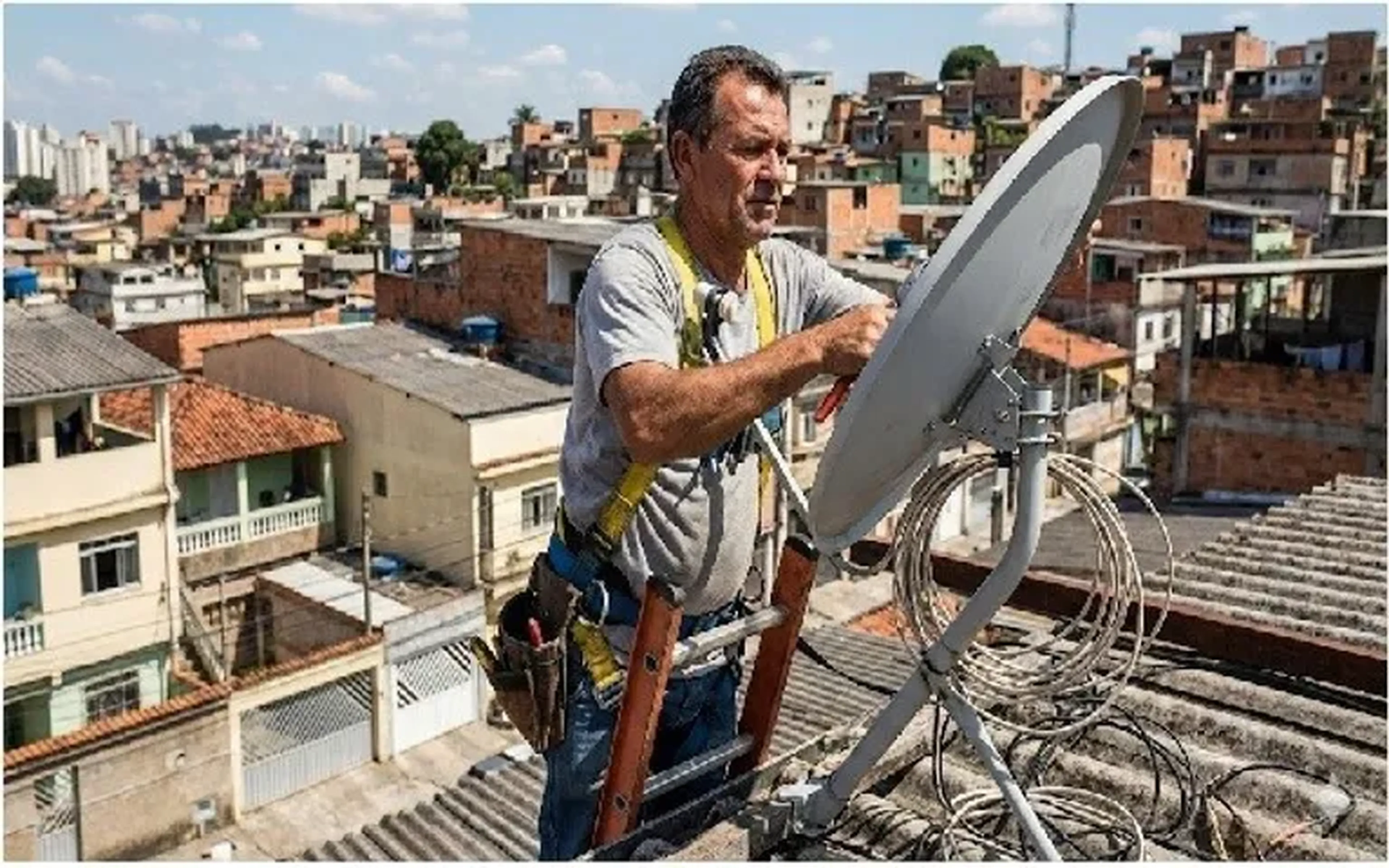 Instalçao de antena parabólicas imagem
