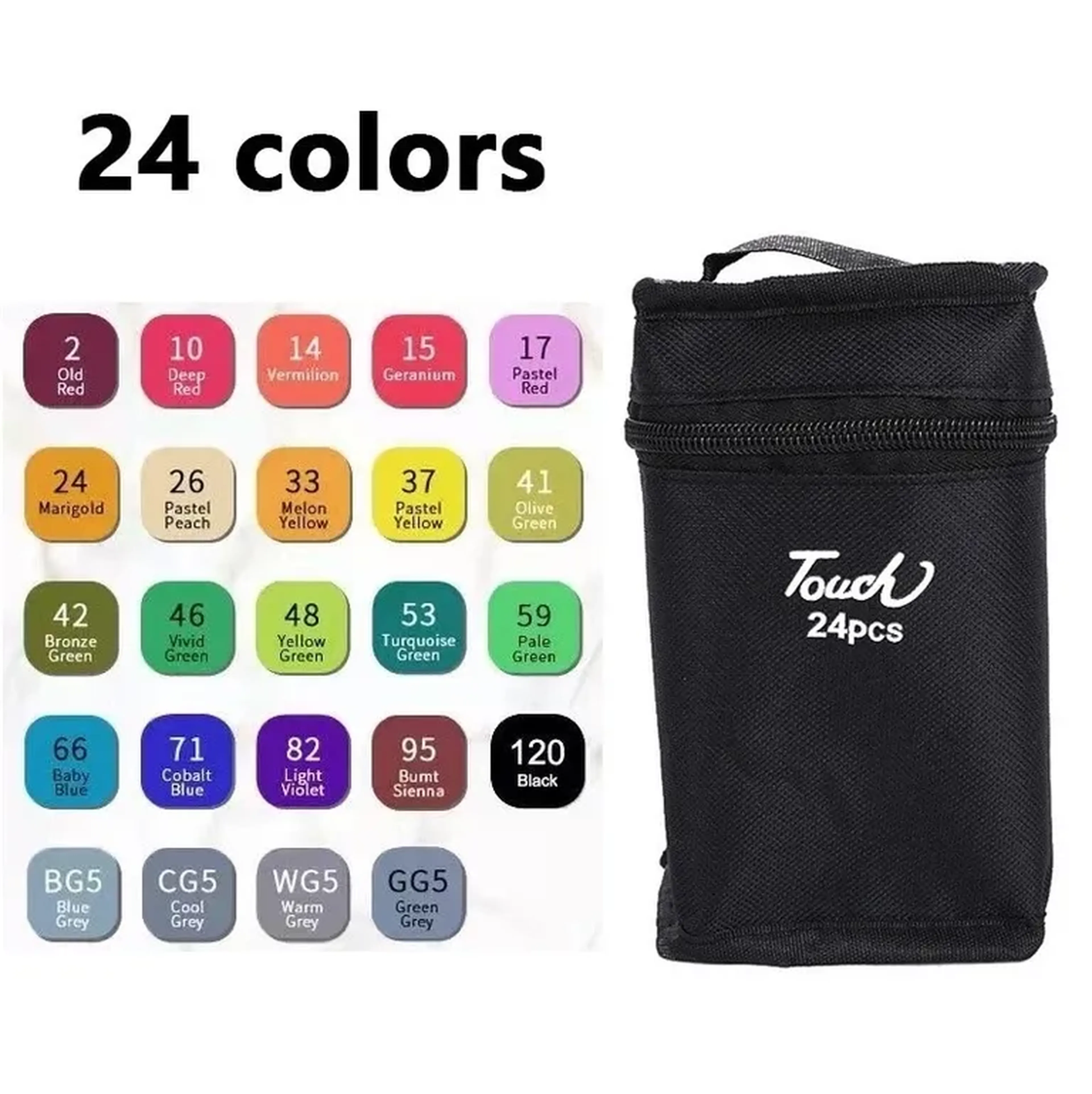24 Cores Caneta Touch Aurora imagem