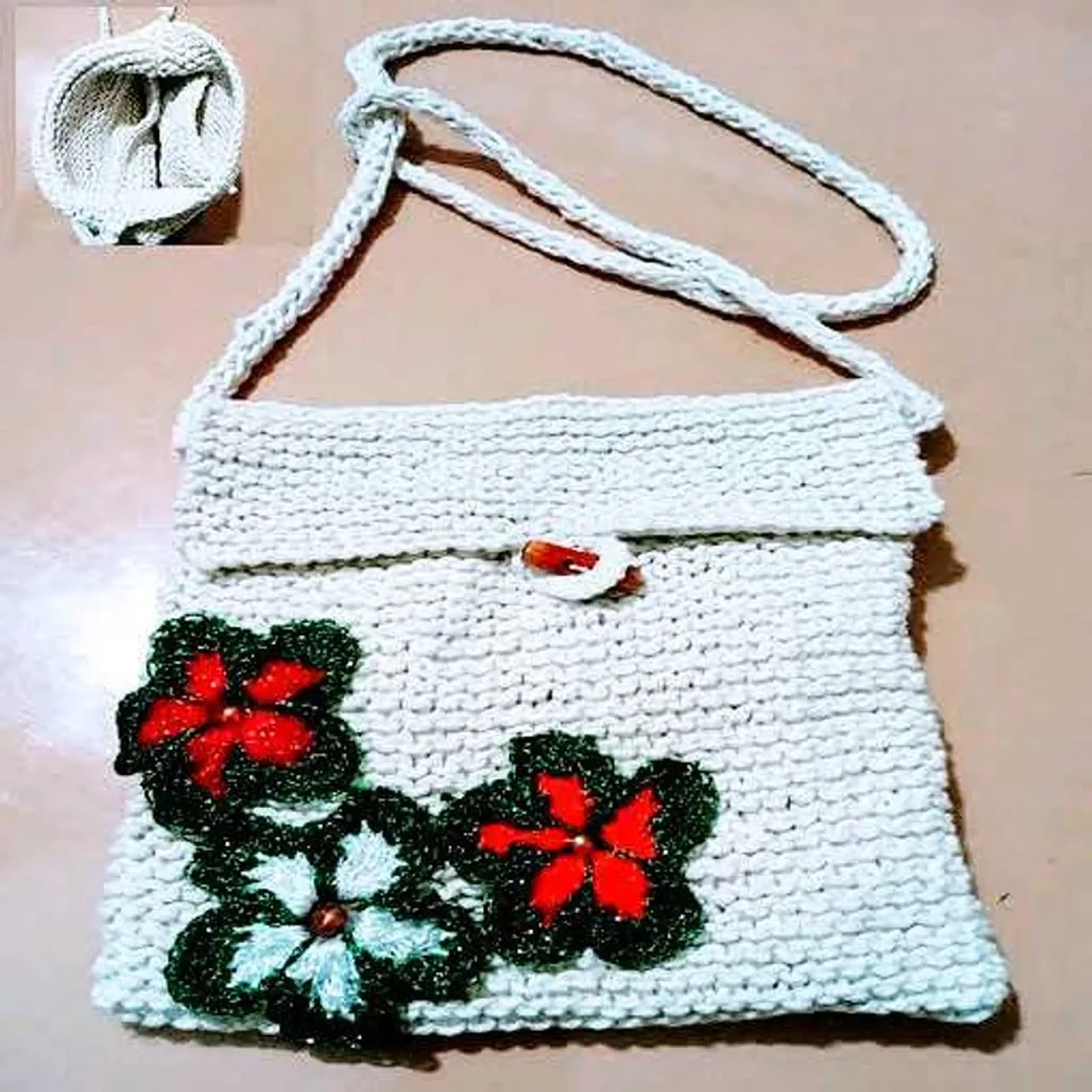 Bolsa tira colo de Tricô imagem