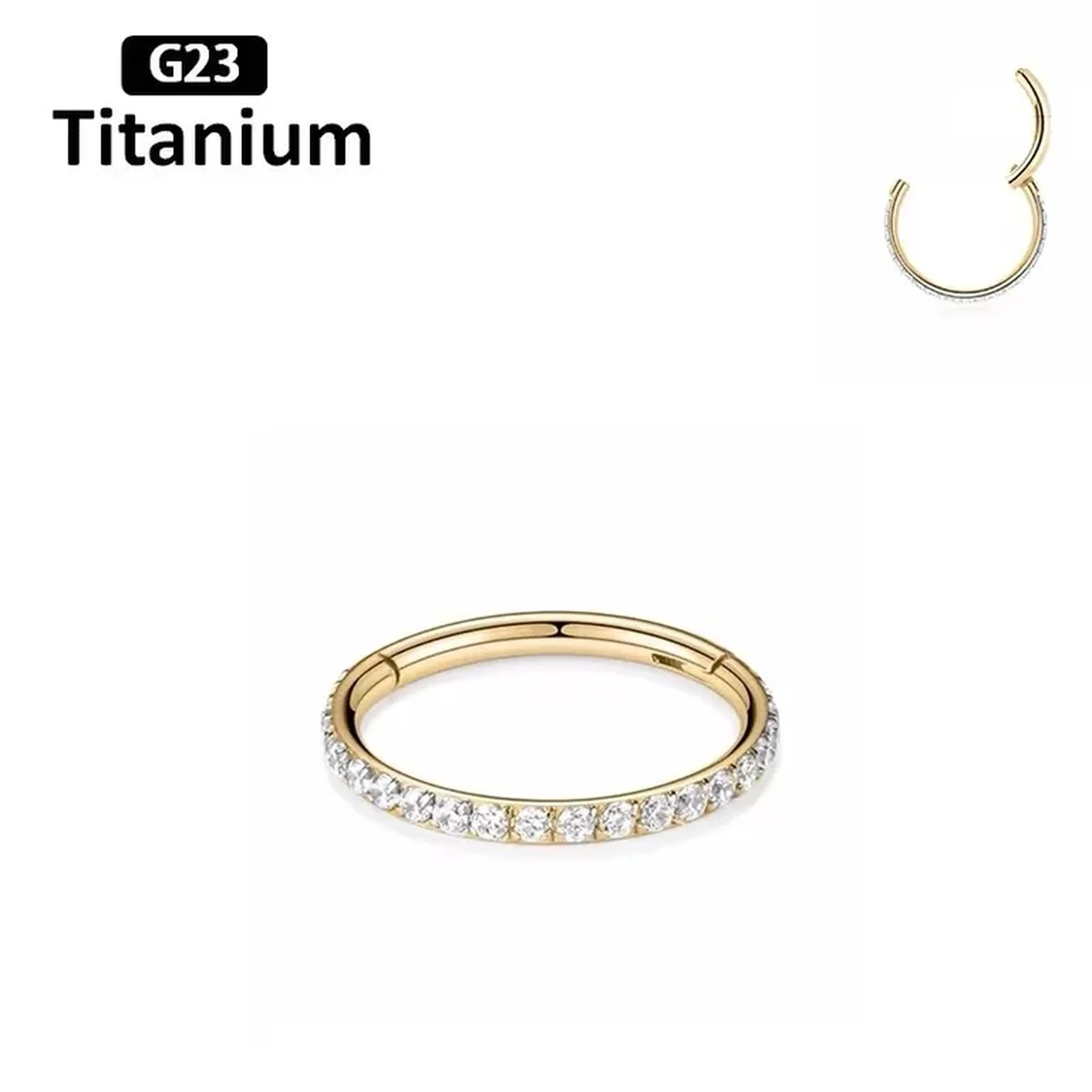 Argola clicker cravejada imagem