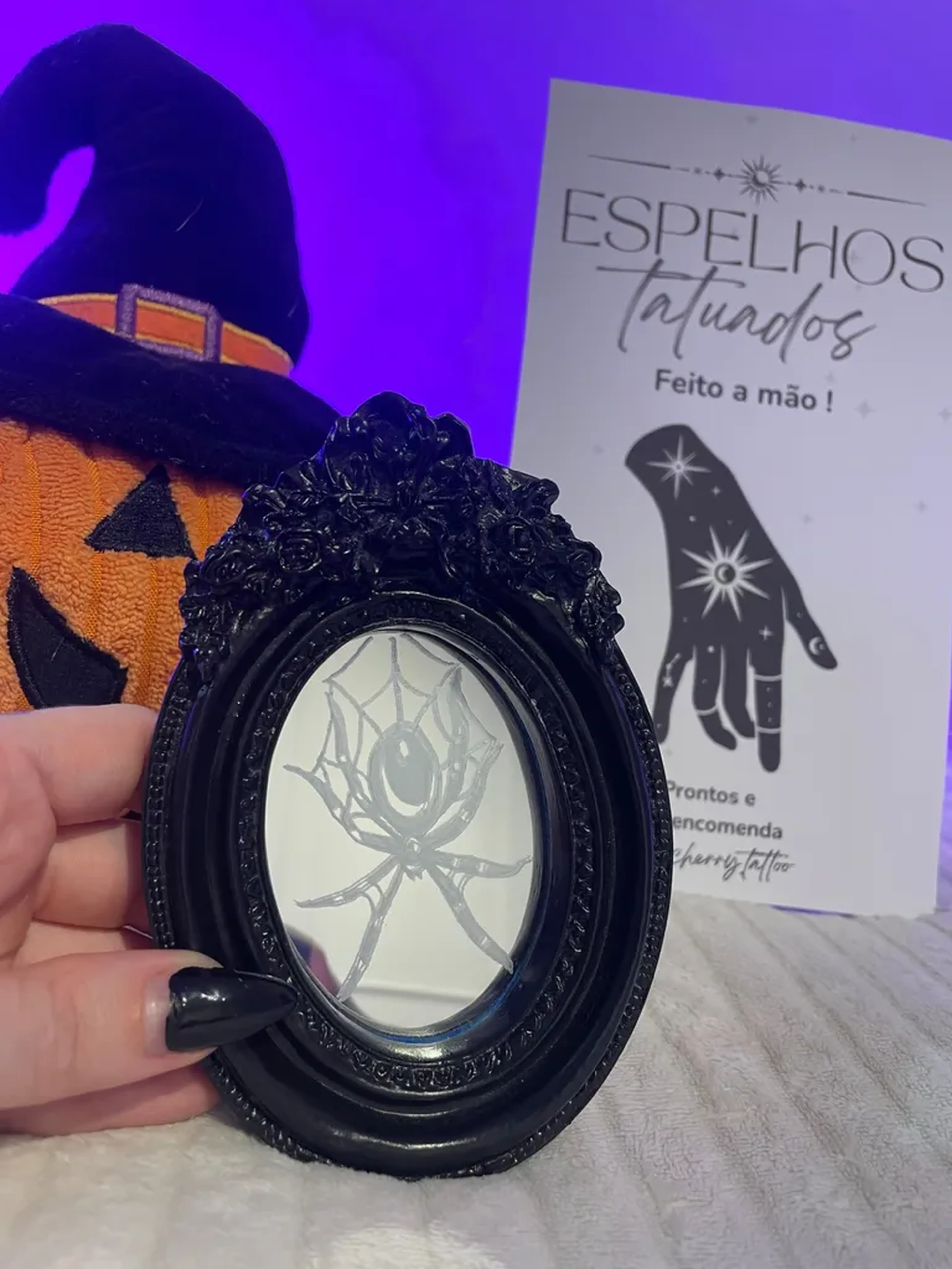 Espelho oval Aranha imagem